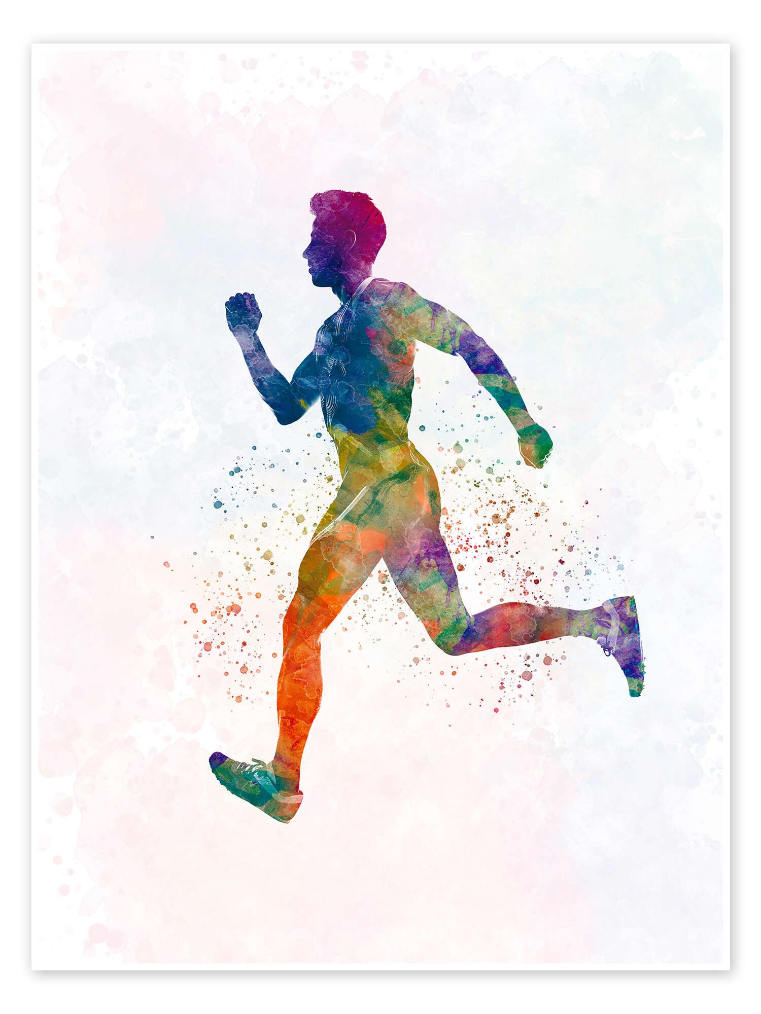 Posterlounge Wandbild Athletischer Läufer I, nobelart, erhältlich als Poster, Leinwandbild, Wandsticker oder Acrylglasbild