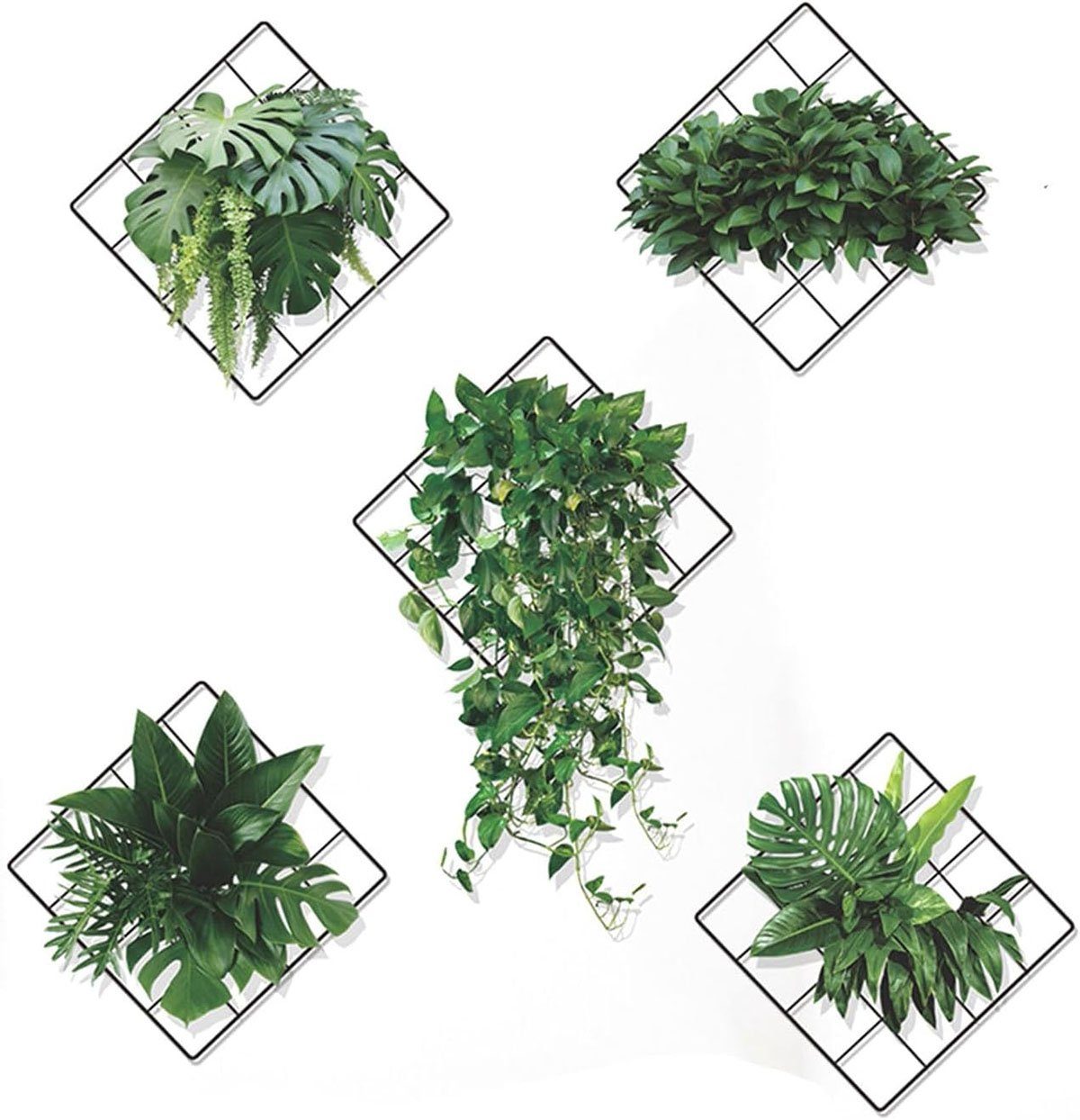 CTGtree Wandtattoo 5 Stück Pflanzen Wandaufkleber Grünen Stehaufe 3D