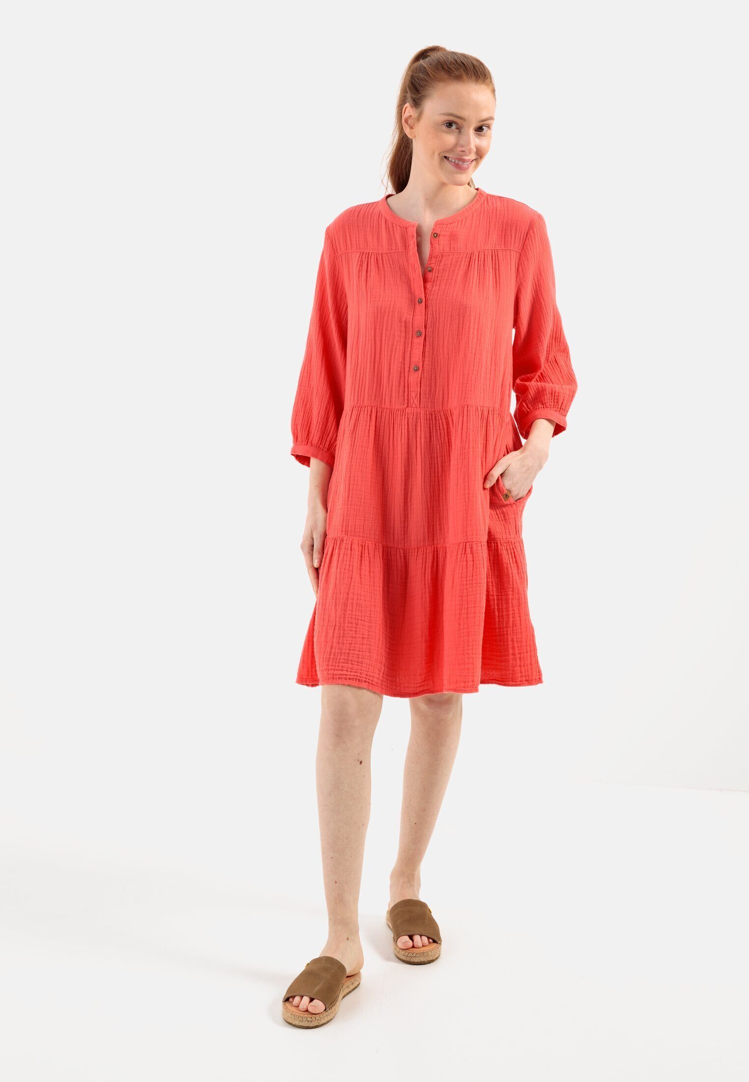 Sommerkleid Stufenkleid mit Knopfleiste