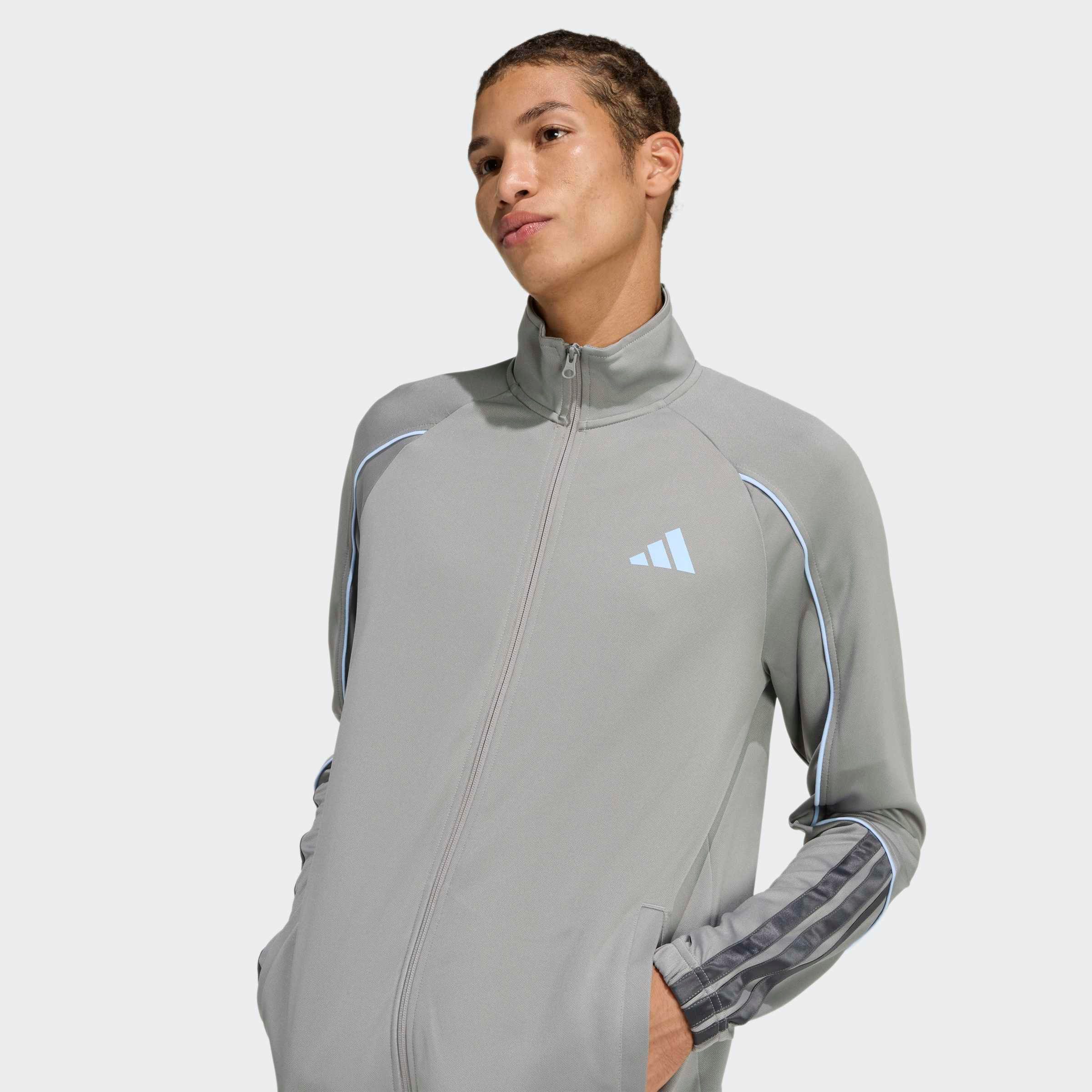 adidas Sportswear Trainingsanzug STADIUM 3-STREIFEN (2-tlg), zweiteiliges Set aus Jacke und Hose, aus leichtem Polyester