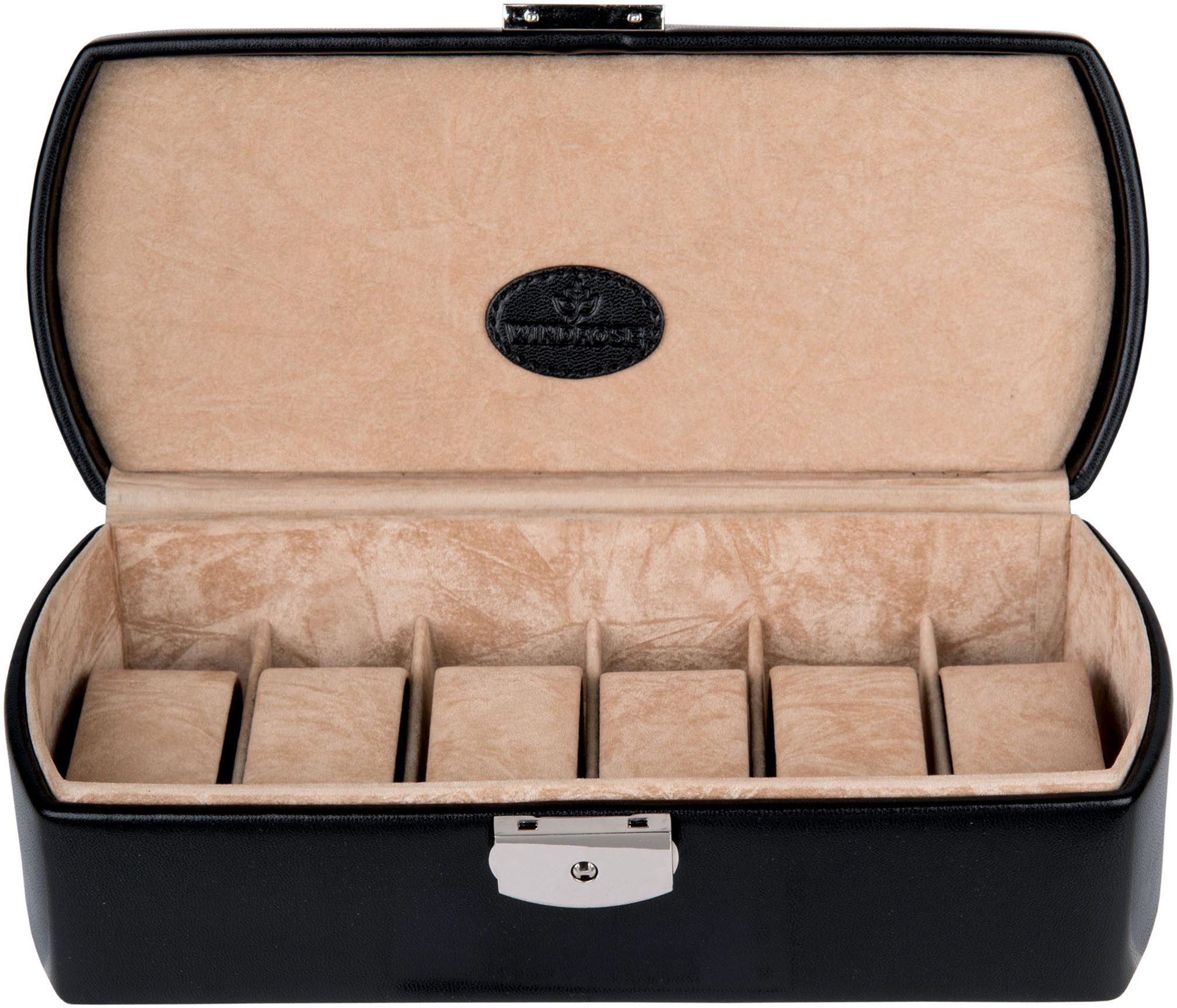 WINDROSE Uhrenbox Merino, 803740.08, Aufbewahrung, Uhrenetui, max.Ø Uhren 36mm, Armbanduhr, Geschenkidee