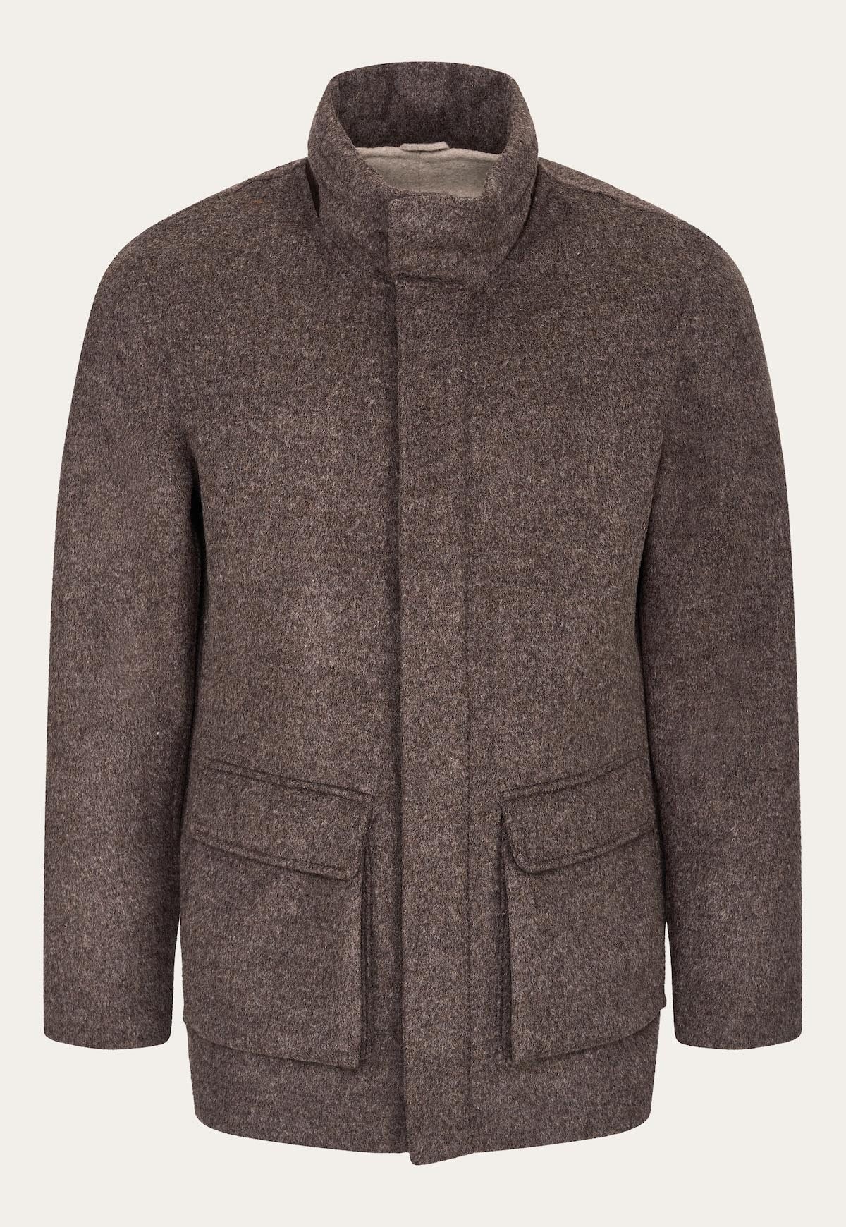 Hollert Winterjacke Jacke aus Kaschmir & Wolle mit Kapuze Adriano