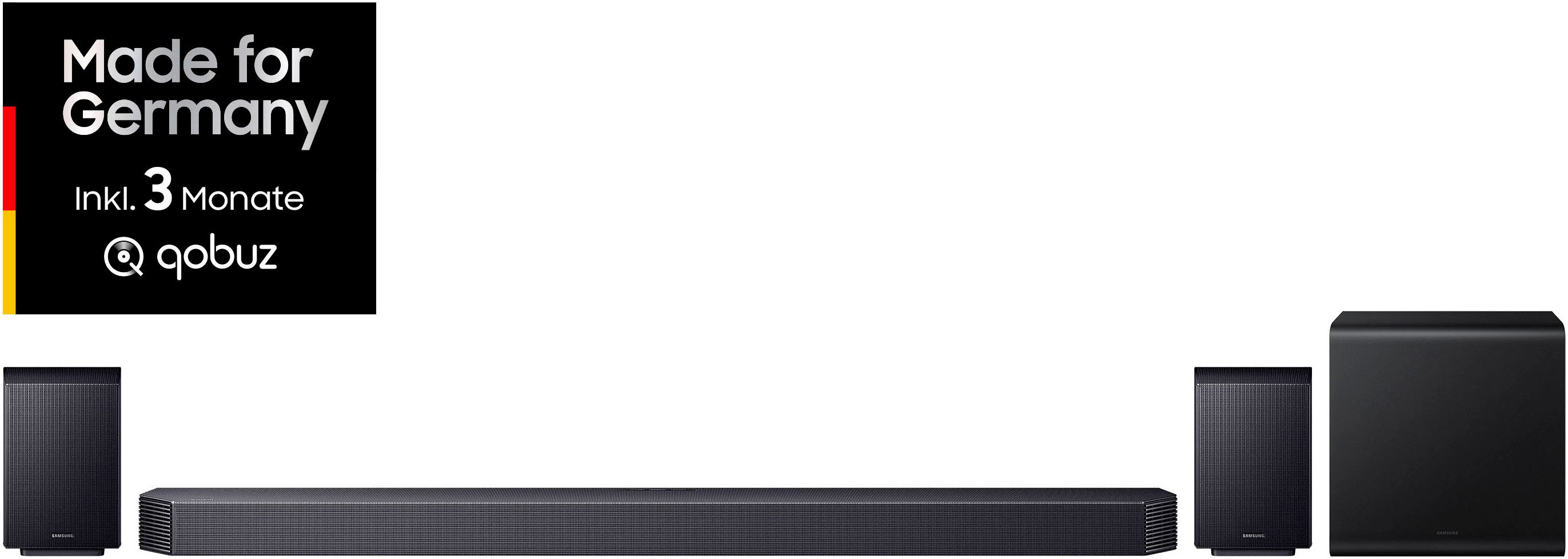 Samsung HW-Q935GF Q-Soundbar Soundbar 9.1.4 (Bluetooth, WLAN (WiFi), 40 W, 9.1.4-Kanal Subwoofer & Rücklautsprecher, Kabellos Dolby Atmos, DTS:X)