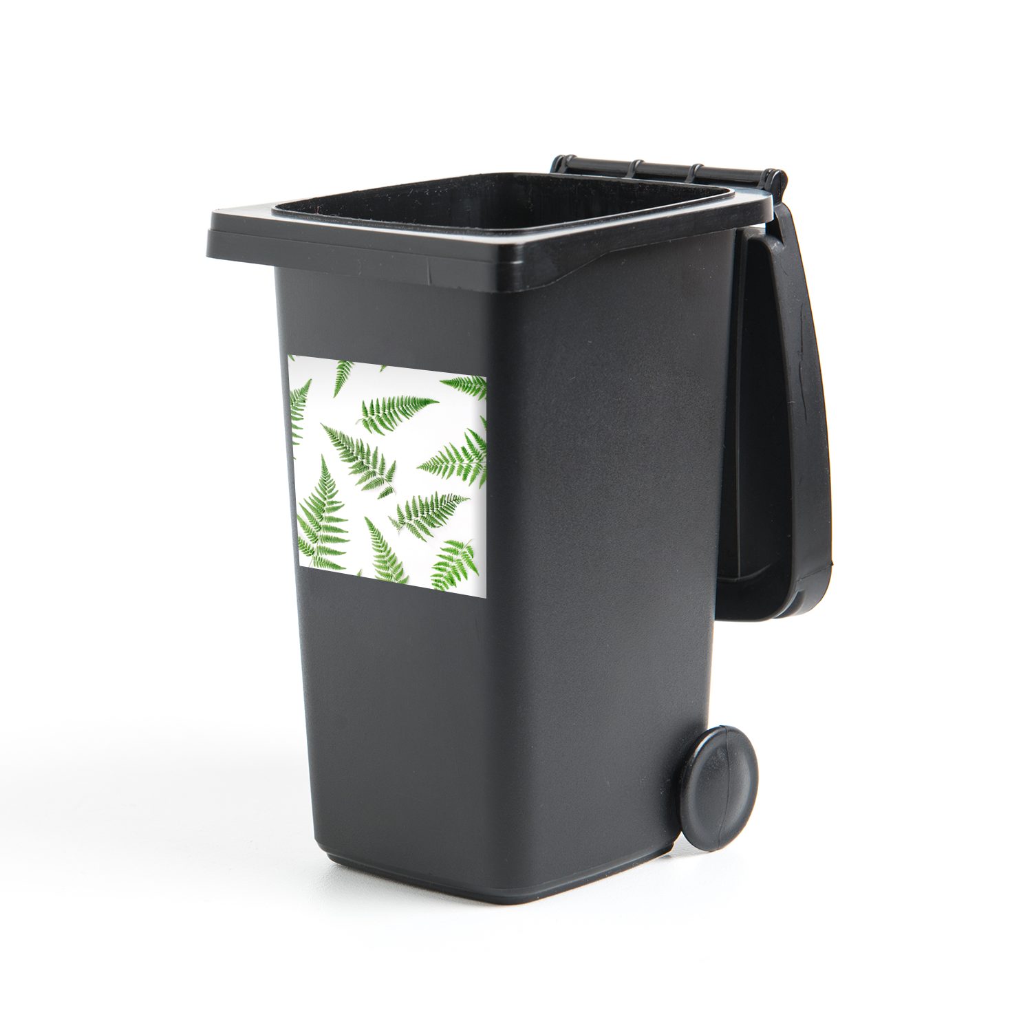 MuchoWow Wandsticker Grün - Tropisch - Farn (1 St), Mülleimer-aufkleber, Mülltonne, Sticker, Container, Abfalbehälter