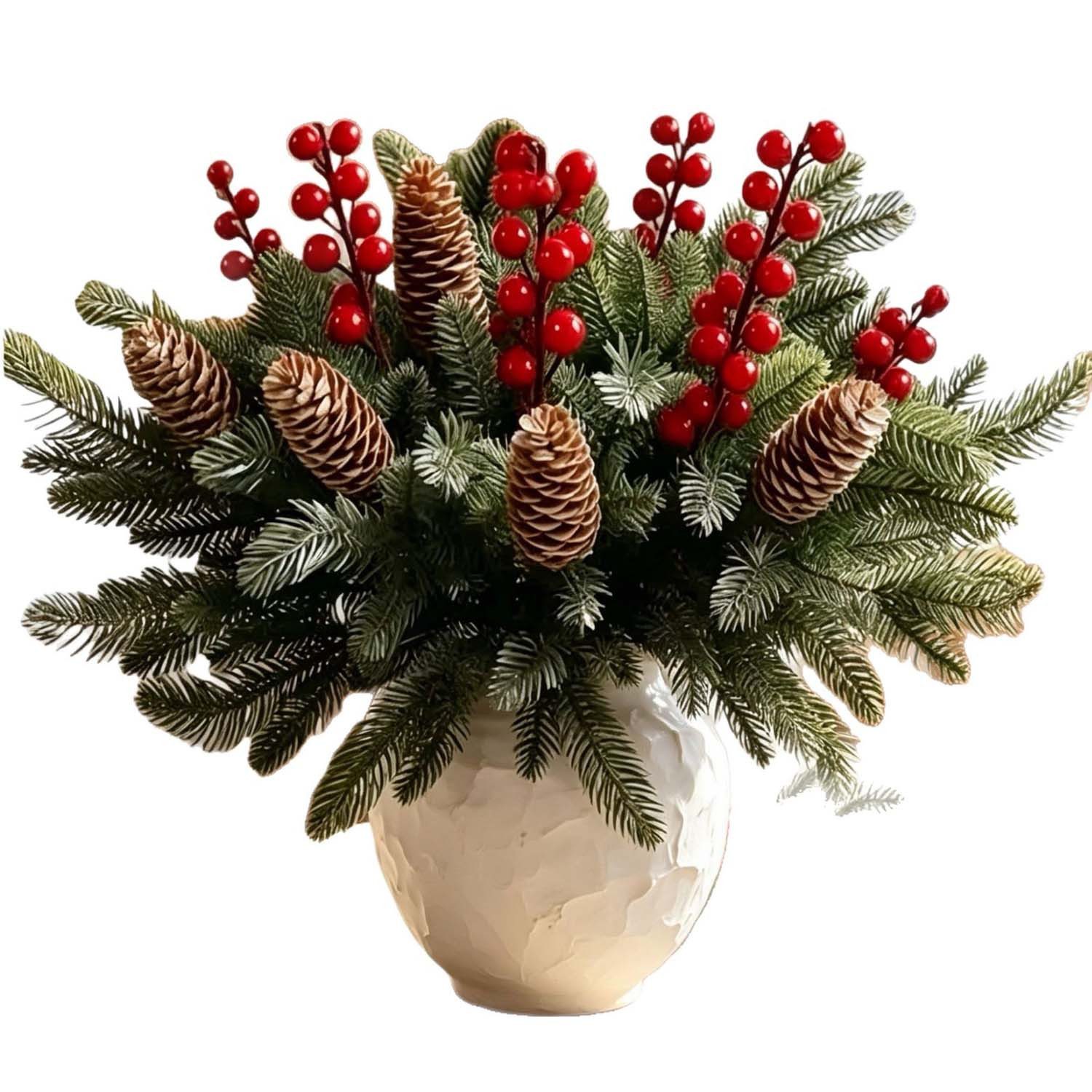 Kunstzweig 24 Stück Weihnachtsdekoration, künstliche Tannenzweige, Bomiclss