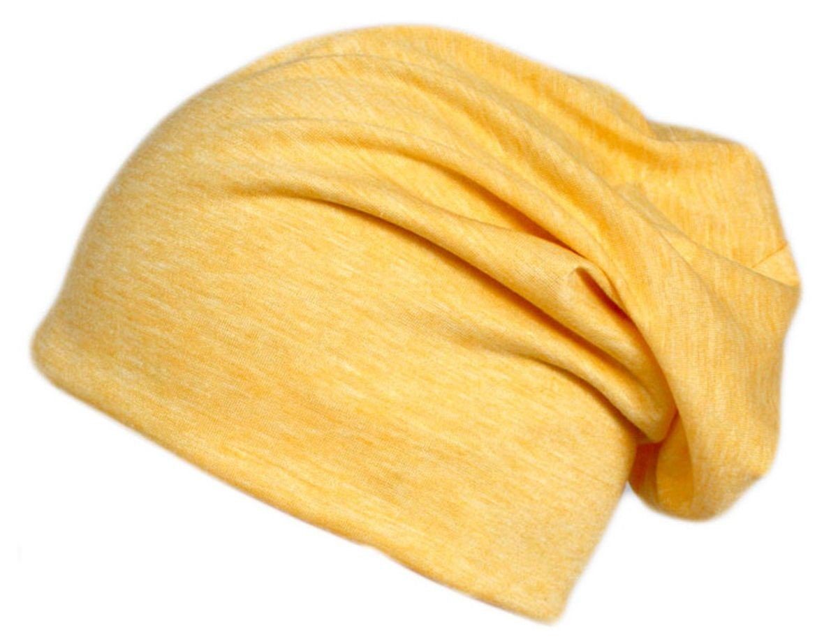 Sonia Originelli Beanie Beanie Mütze "Pastell" Unisex Meliert Jersey gelb