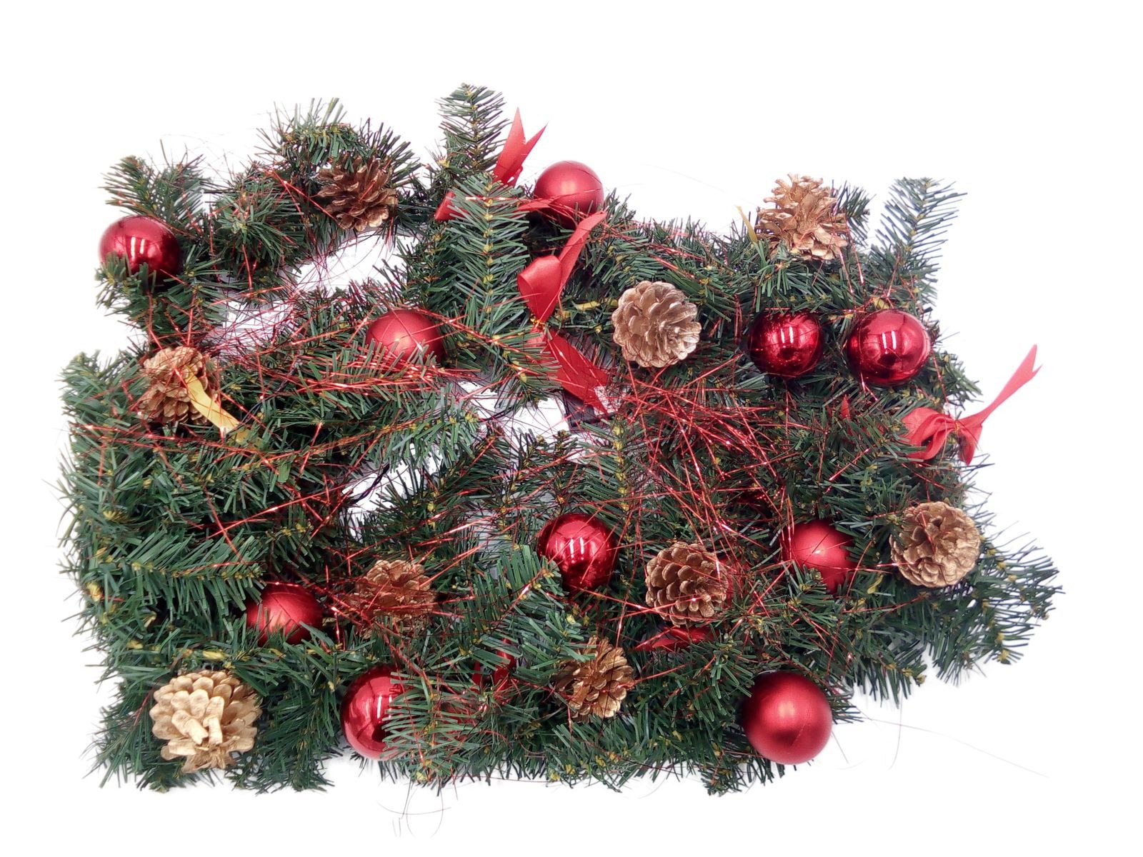 BURI Lichterkette LED Tannengirlande 270cm Weihnachtsdeko Weihnachtsgirlande Girlande