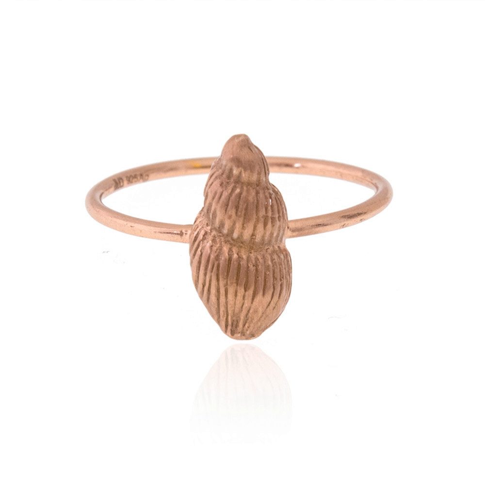 Cavill Silberring Cavill 925 Sterling Silberring Damen Rosévergoldet Muschel Design (1-tlg)