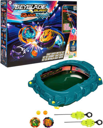 Hasbro Speed-Kreisel Beyblade Burst QuadStrike Light Ignite Battle Set, Arena mit 2 Startern und 2 rechtsdrehende Kreiseln