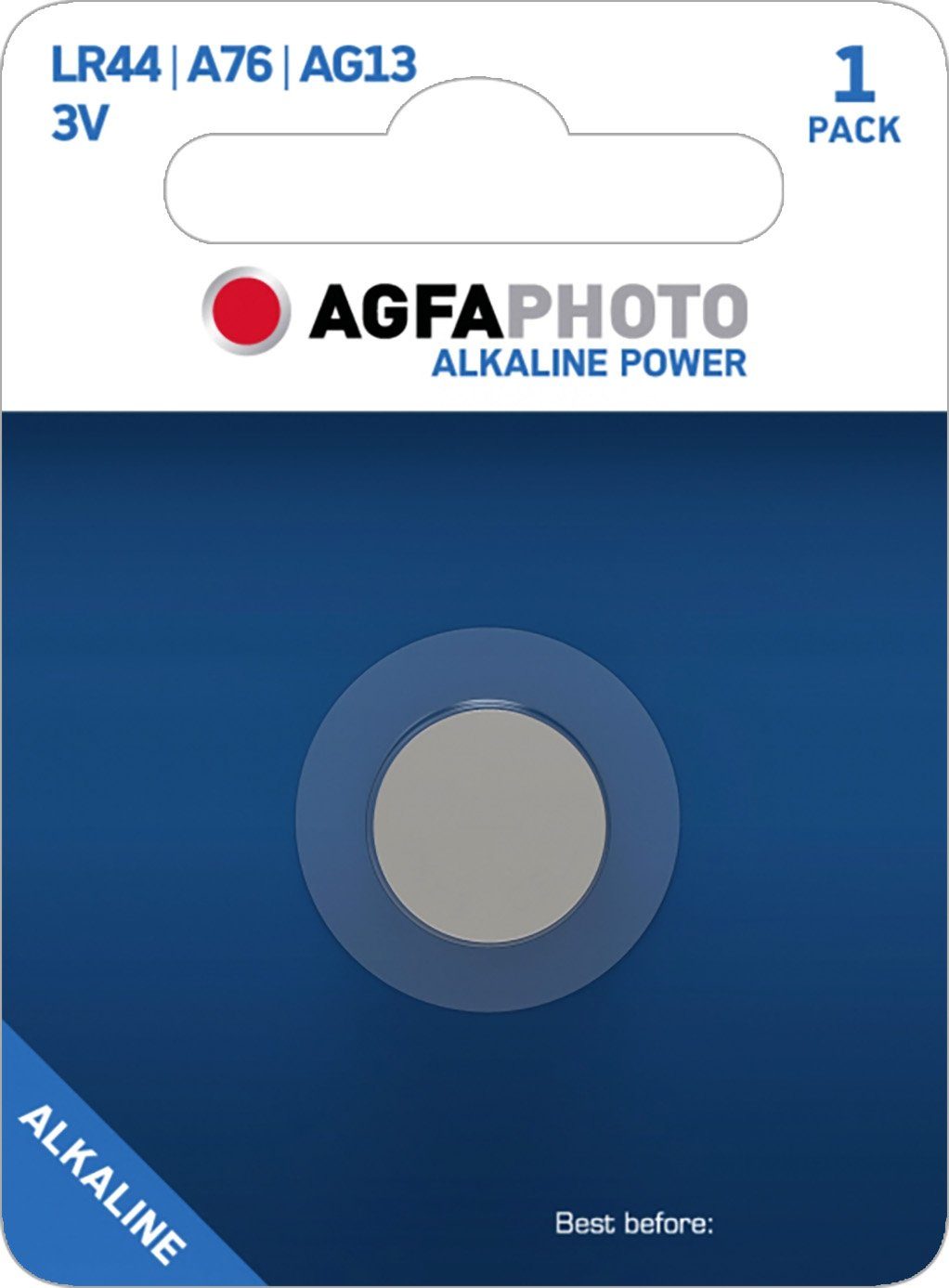 AgfaPhoto Agfaphoto Batterie Alkaline, Ret LR44, Knopfzelle V13GA, Power, Knopfzelle, 1.5V