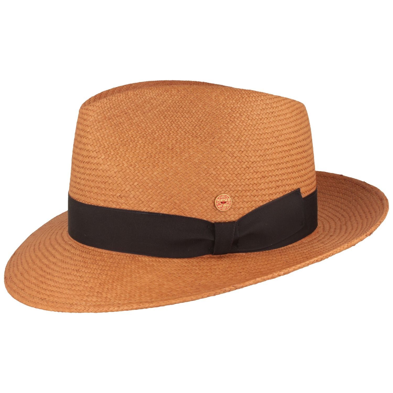 Mayser Strohhut Feiner Panama Hut Torino mit Ripsband-Garnitur