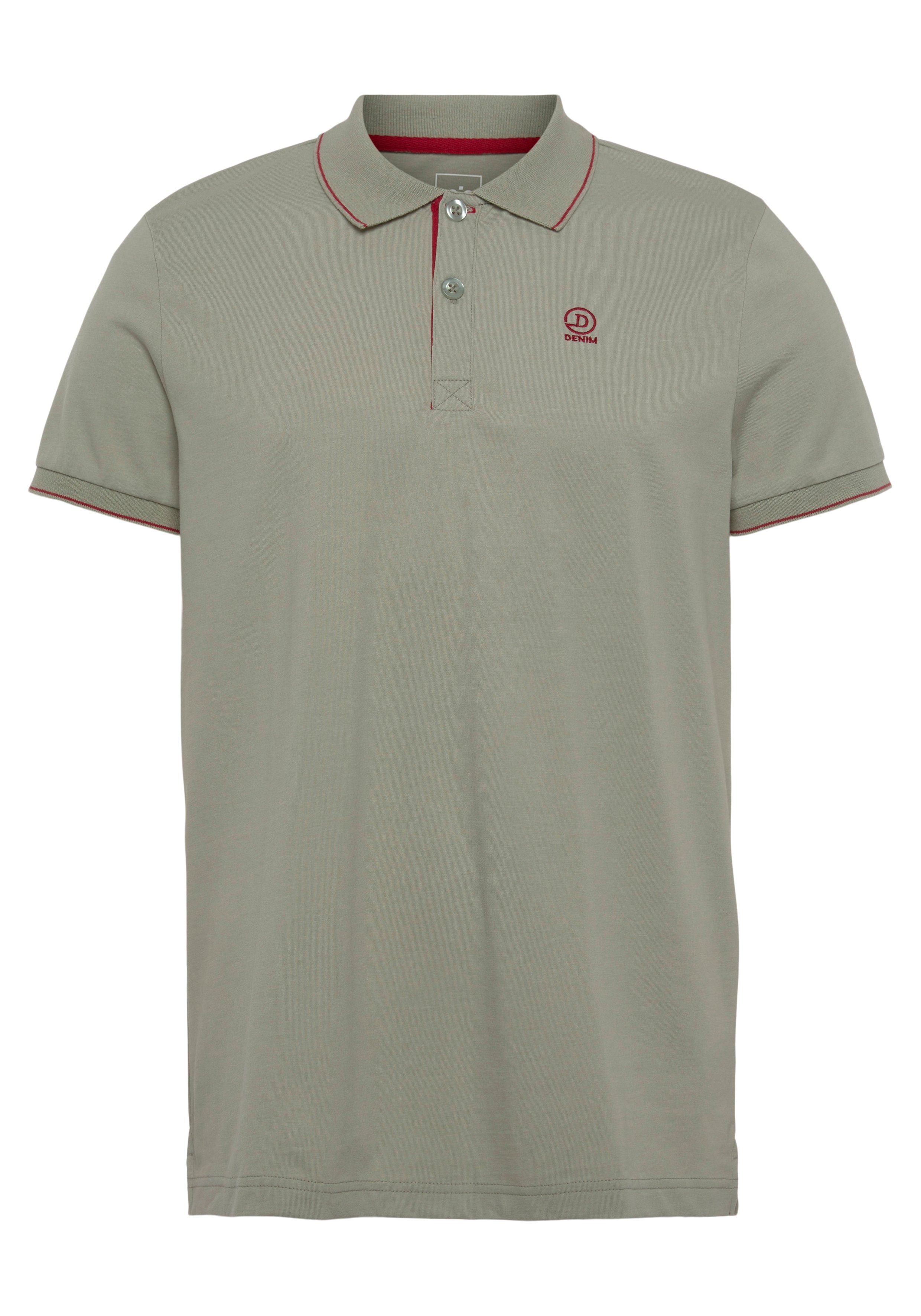 AJC Poloshirt in Kontrasten mit besonderer melange Optik khaki neon melange und