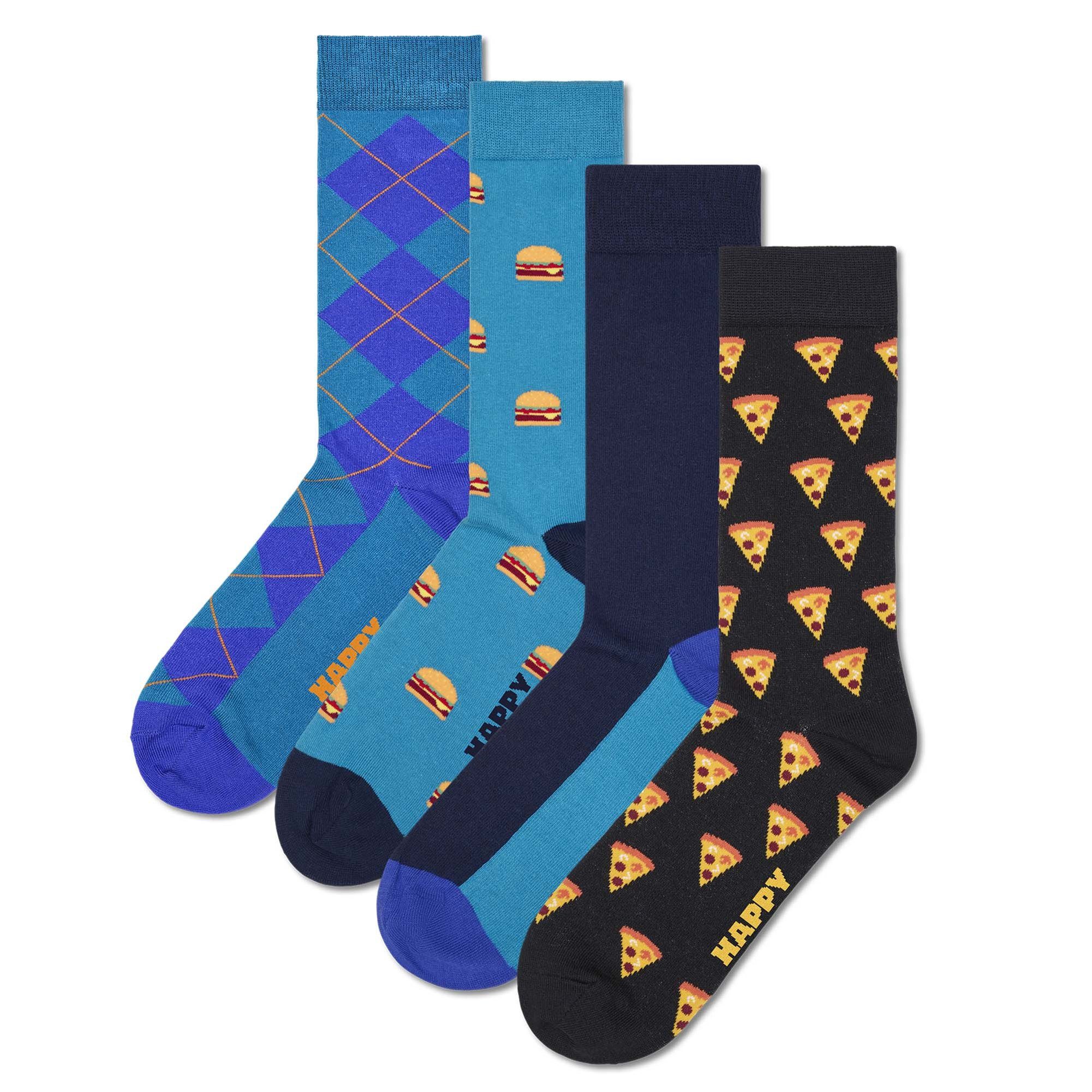 Happy Socks Kurzsocken Unisex Socken 4er Pack Baumwolle (Packung, 4er Pack)