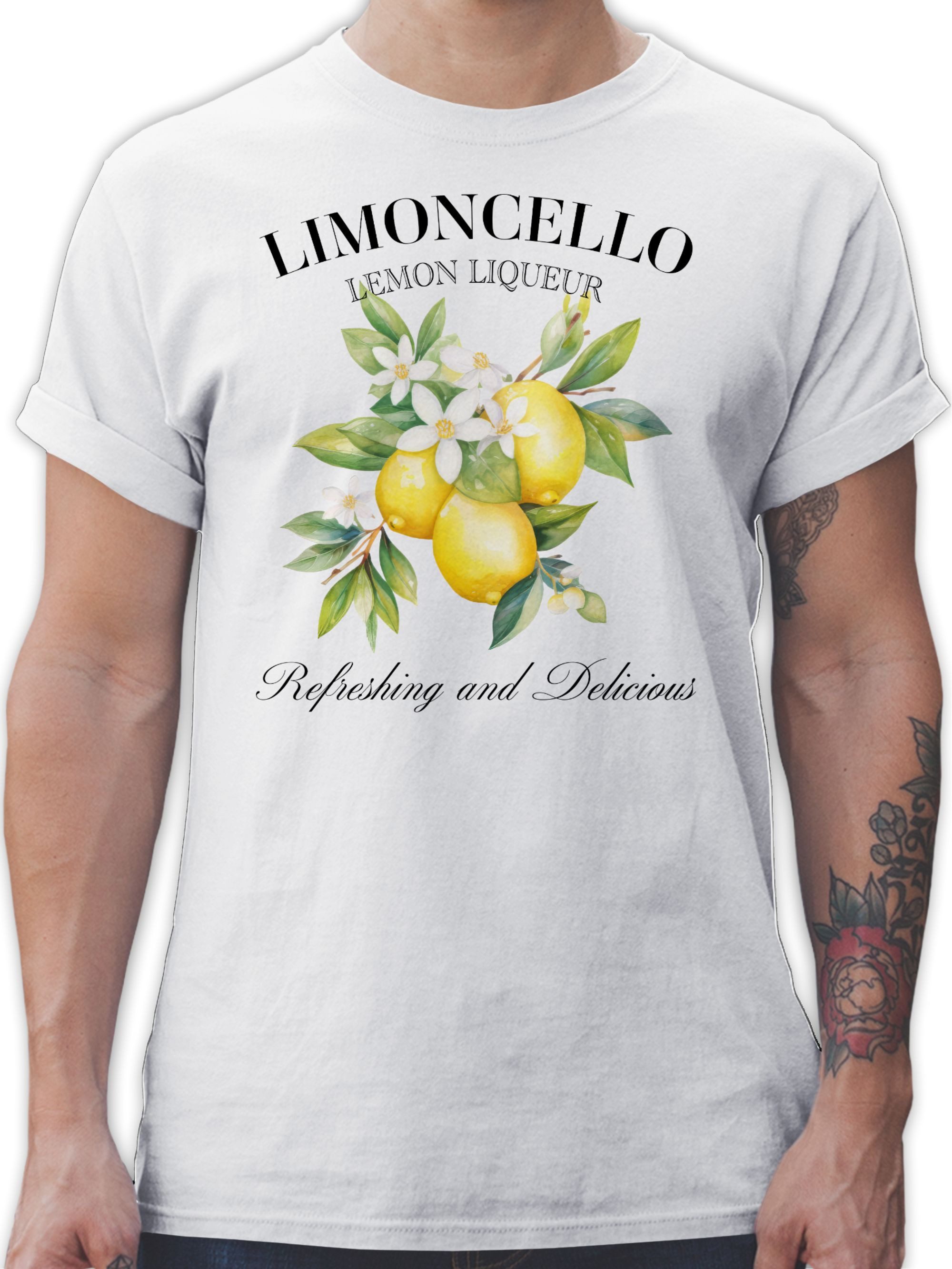 Shirtracer T-Shirt Limoncello Refreshing and Delicious I Limoncello Geschen günstig online kaufen