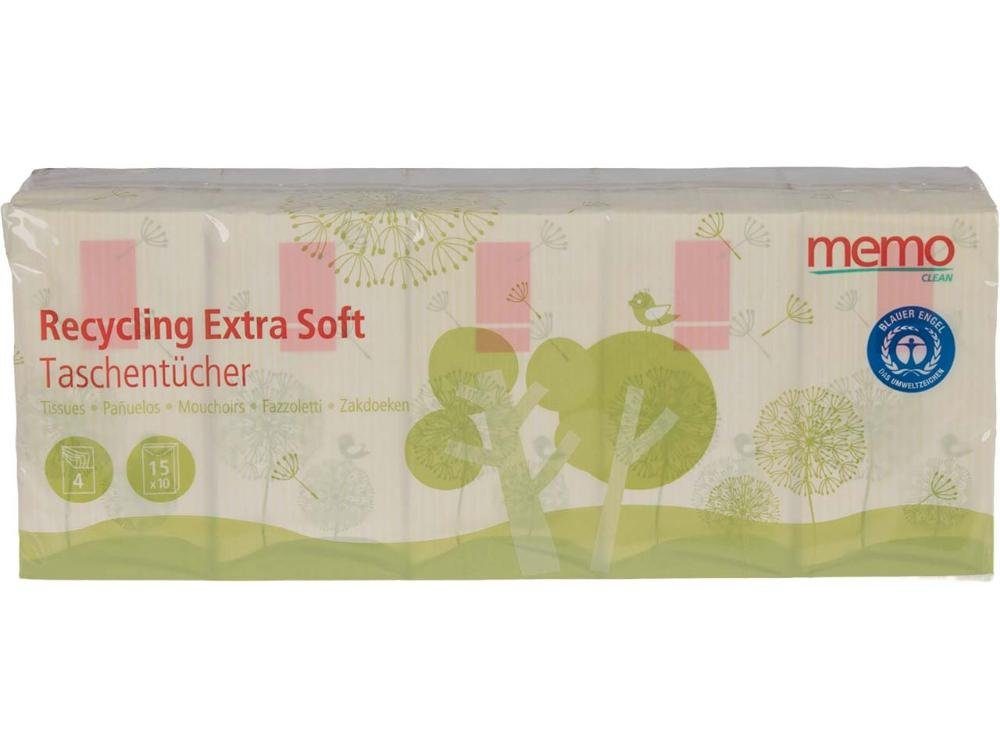 memo Papiertaschentücher memo Taschentücher 'Recycling Extra Soft' 15 x 10  (150-St)
