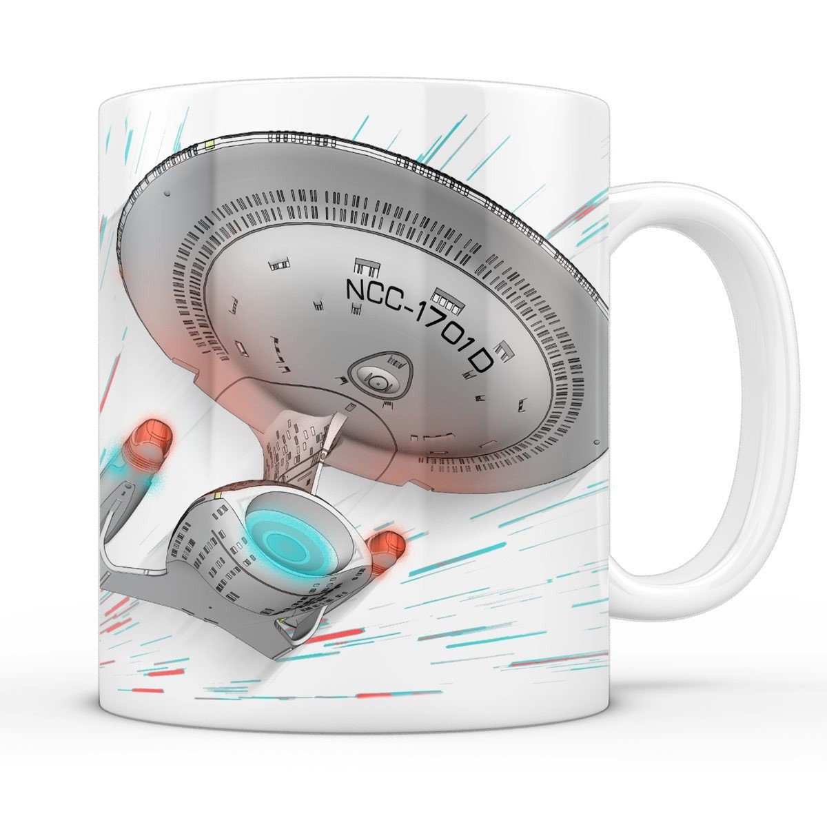 Keramik, trekkie raumschiff star Kaffeebecher Kaffeebecher NCC-1701-D Tasse trek Enterprise das jahrhundert nächste style3 Tasse,