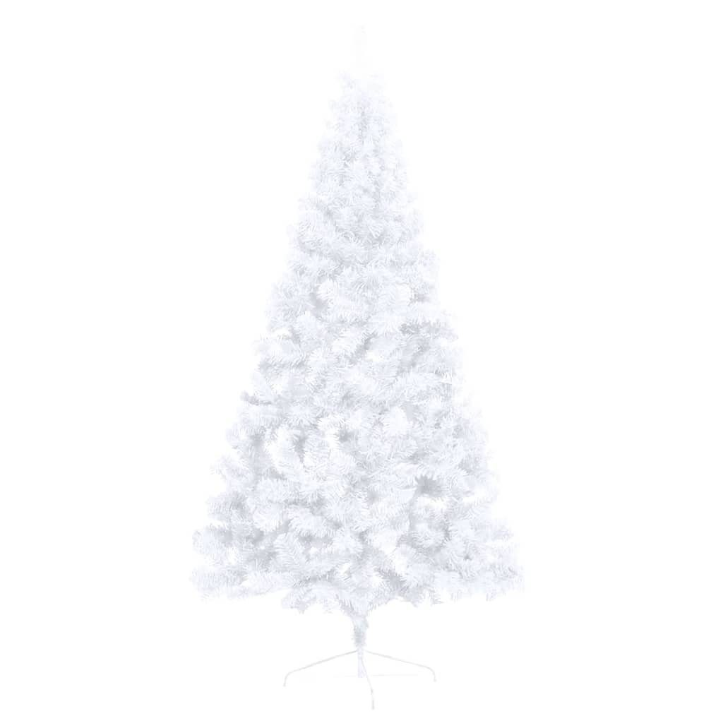 Halb-Weihnachtsbaum Ständer mit cm PVC Weiß Weihnachtsbaum 150 Künstlicher Künstlicher furnicato