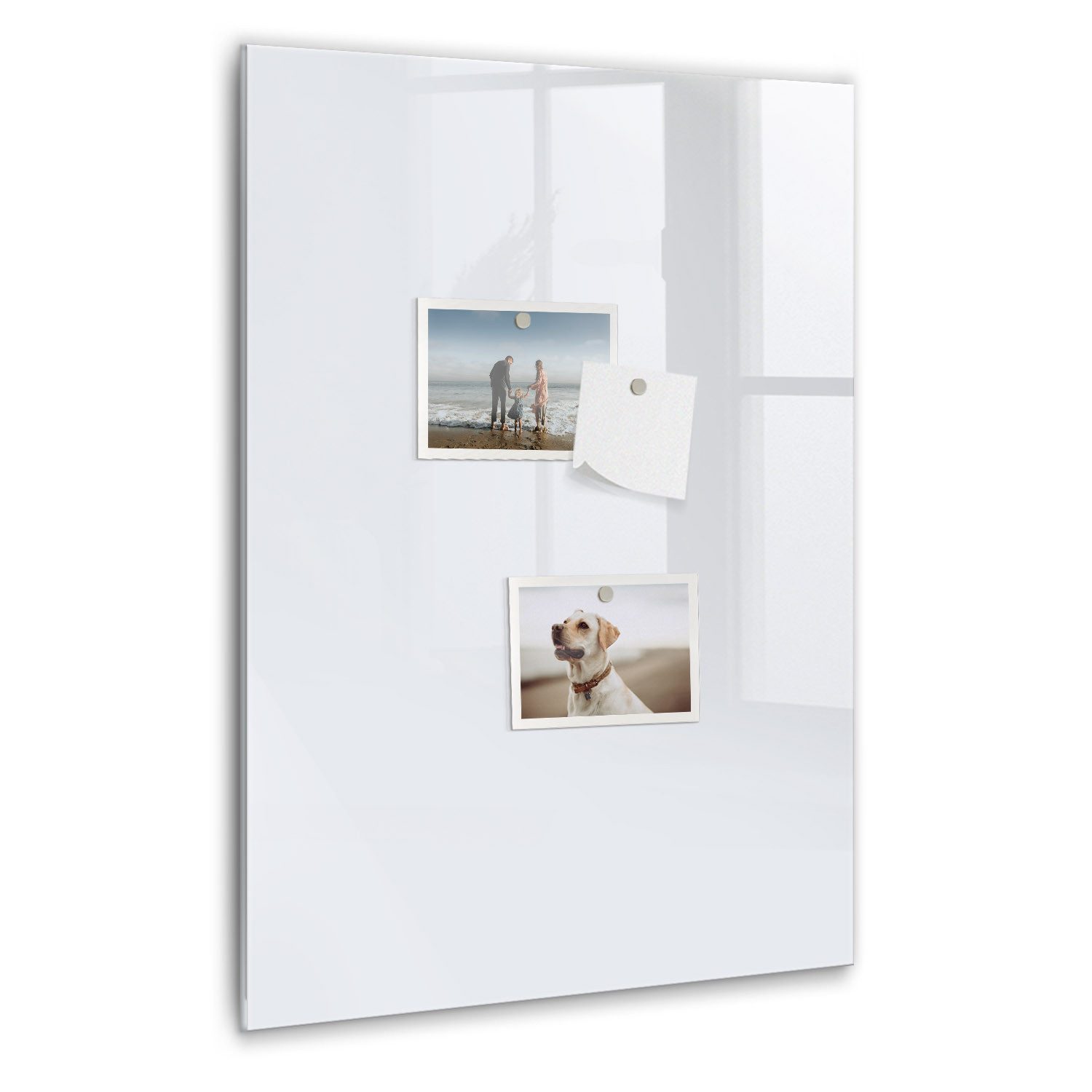 Tulup Magnettafel Memoboard aus Glas Notiztafel mit 5 Magneten, Marker und Schwamm