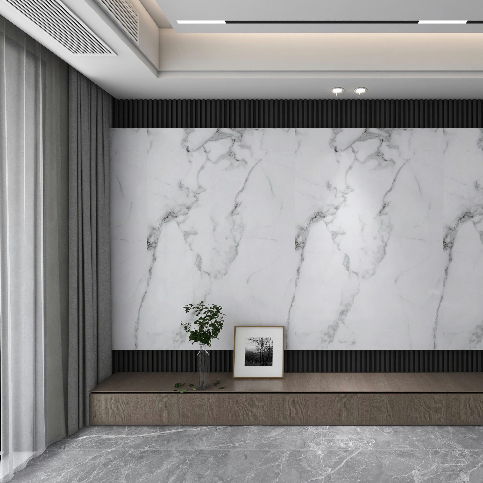 neu.haus Duschrückwand, (Set, 8-tlg), Wandpaneel »Bladel« 120 x 60 cm White günstig online kaufen