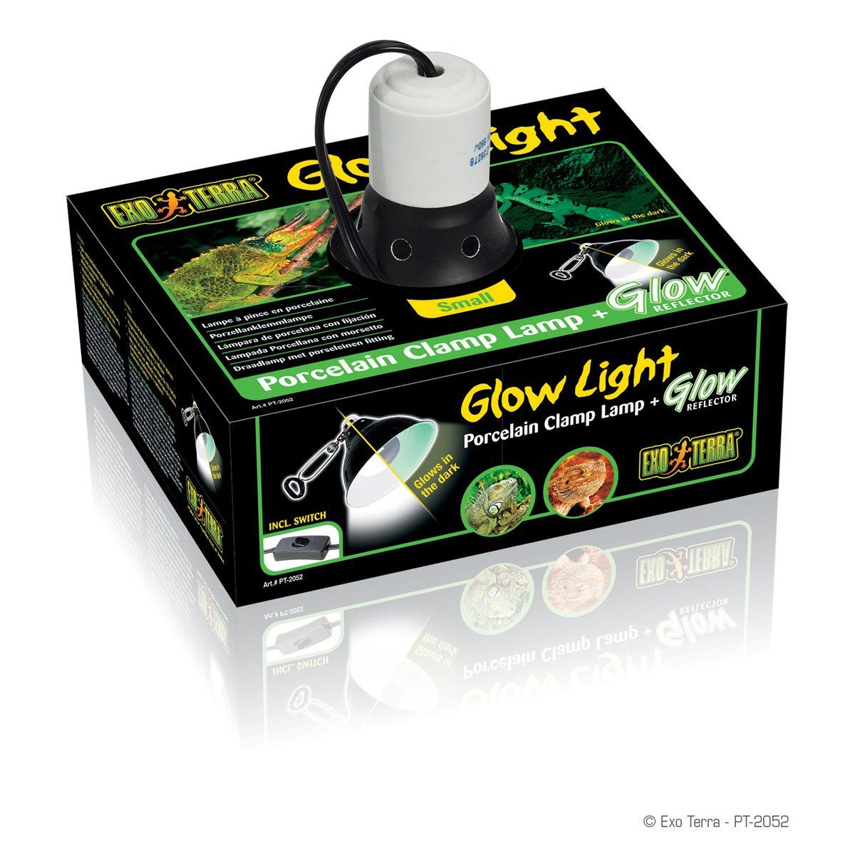 Exo Terra Terrarienleuchte Glow Light - Porzellan-Klemmlampe und Leuchtrefl günstig online kaufen