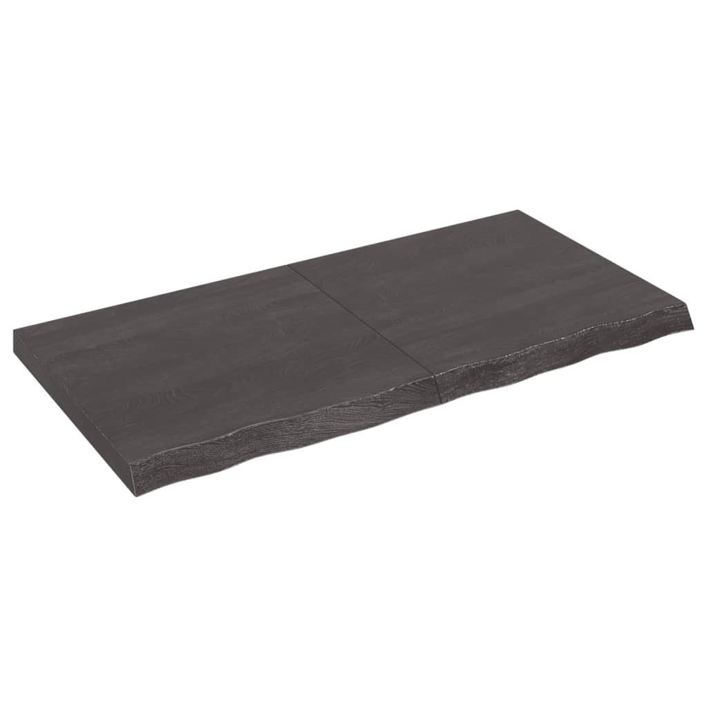 vidaXL Waschtisch 120 x 60 x 6 cm Waschtischplatte Dunkelgrau 120x60x6 cm Massivholz Beh