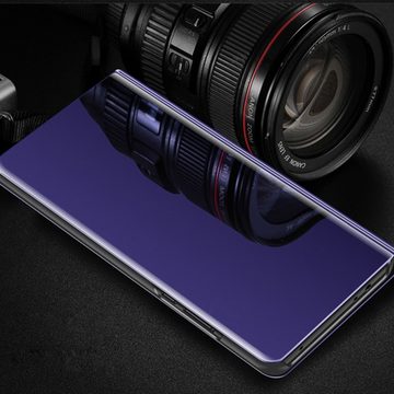 FITSU Handyhülle Spiegel Hülle für Samsung Galaxy S10e Handytasche, Schlanke Klapphülle, elegantes Flipcase, Handyhülle mit Standfunktion