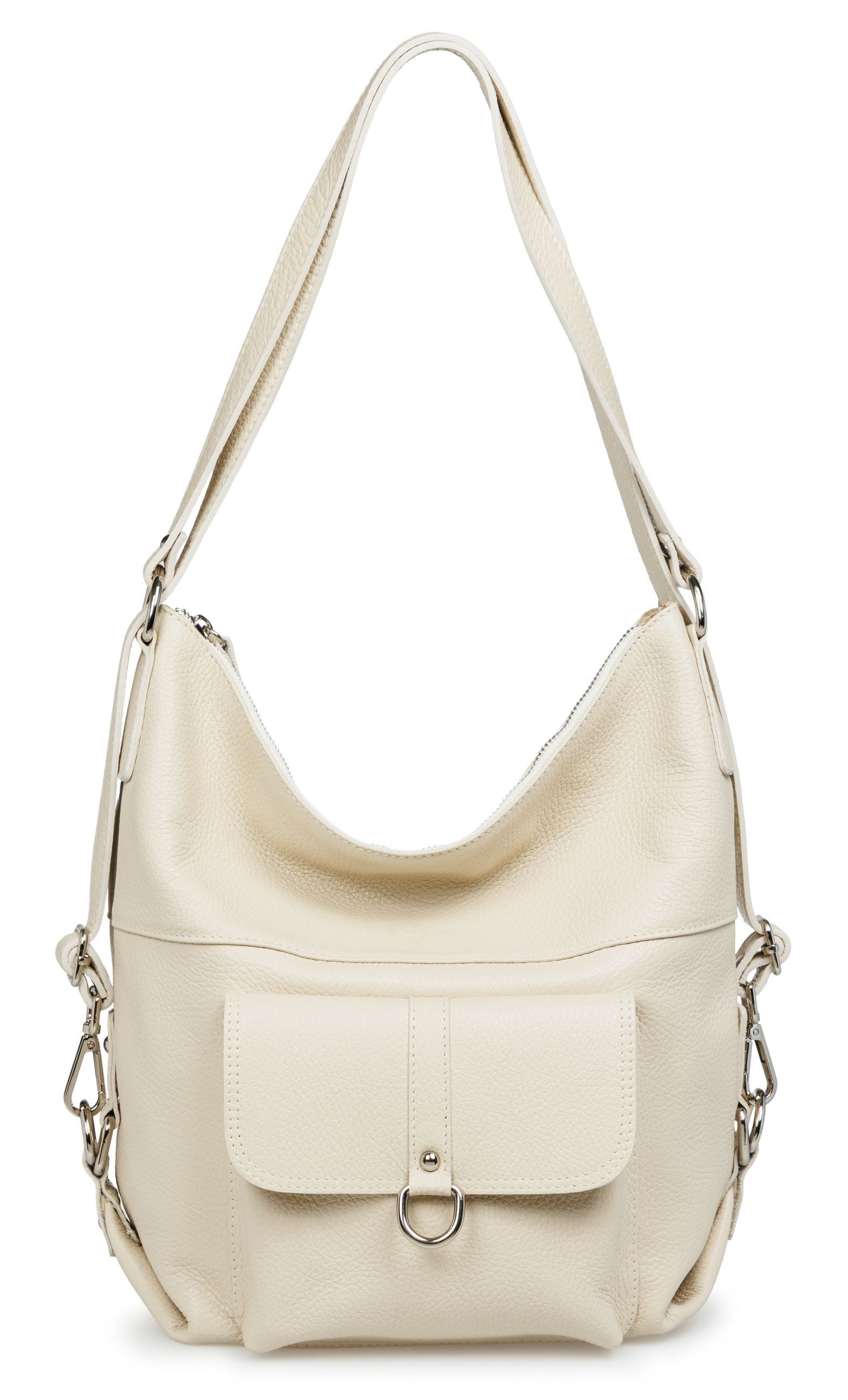 Caspar Cityrucksack 2in1 Leder Schultertasche Damen Tasche- PREMIUM LINE - Modell No.853
