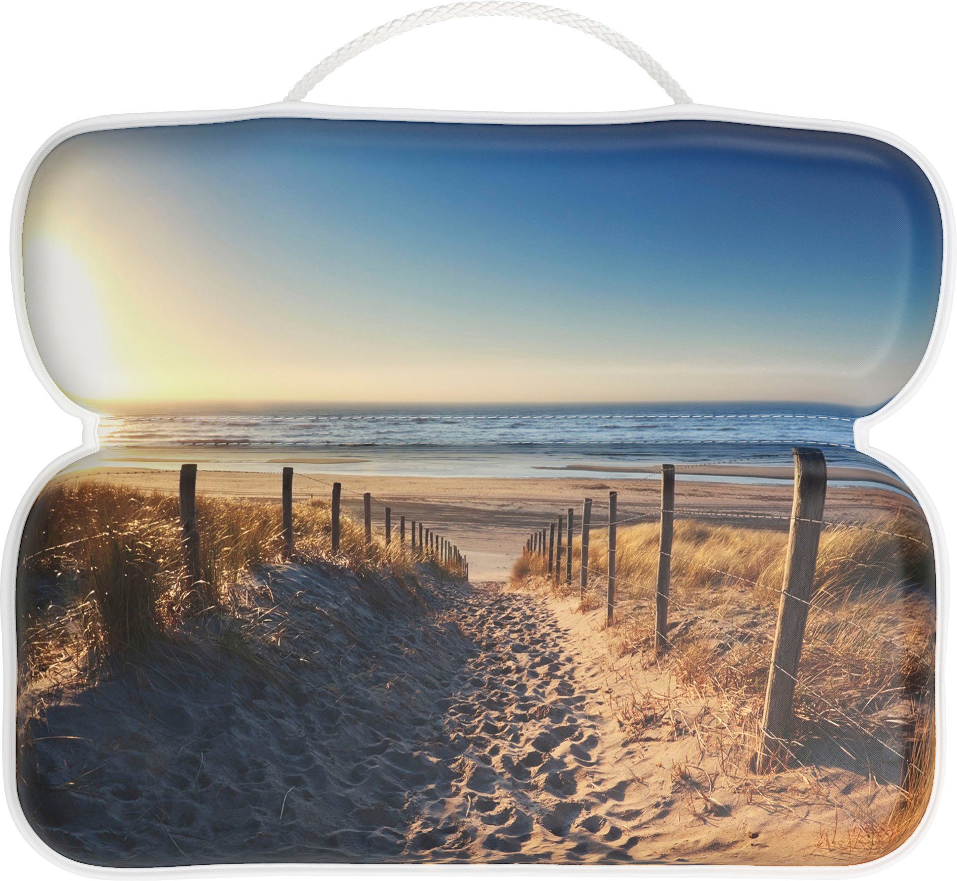 Sanilo Nackenkissen Badewannenkissen Düne, bequem, rutschfest, kräftige Farben, mit 7 starken Saugnäpfen