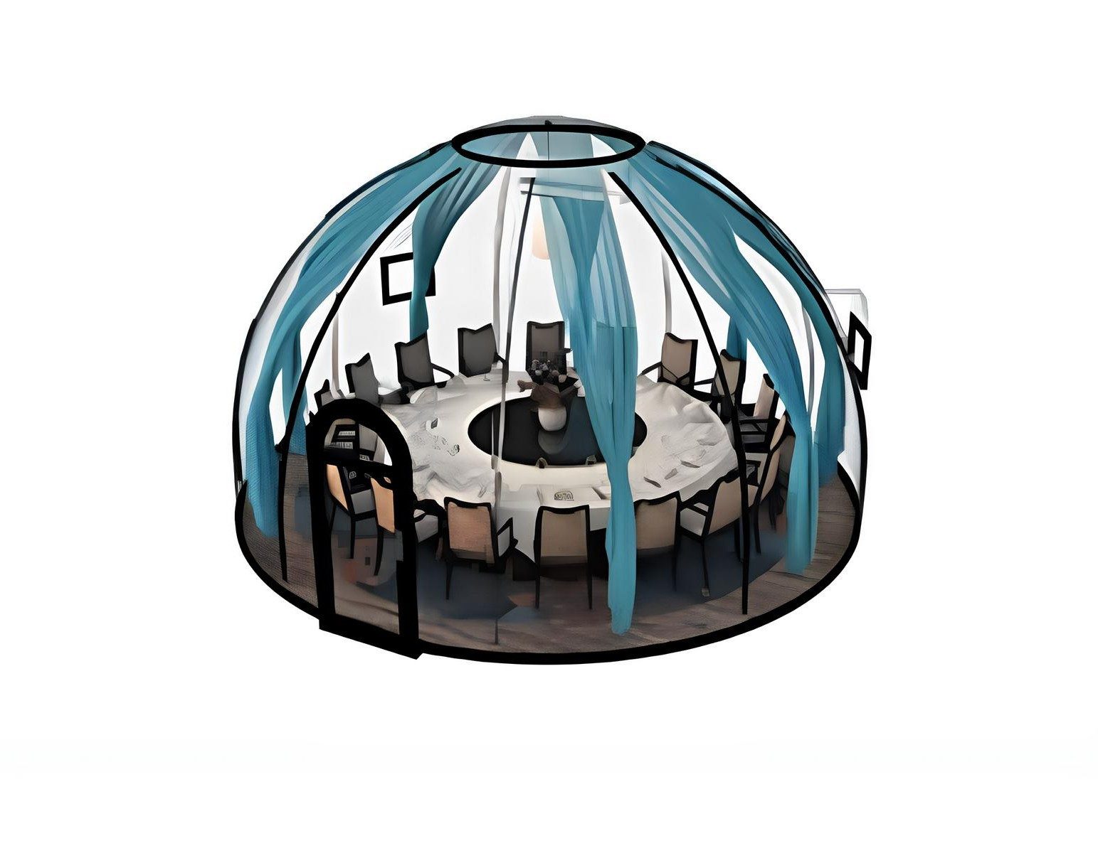 Xlmoebel Pavillon Moderner Gartenpavillon aus robustem Polycarbonat in Transparent, (5,5 m × 3,2 m), Made in Europa