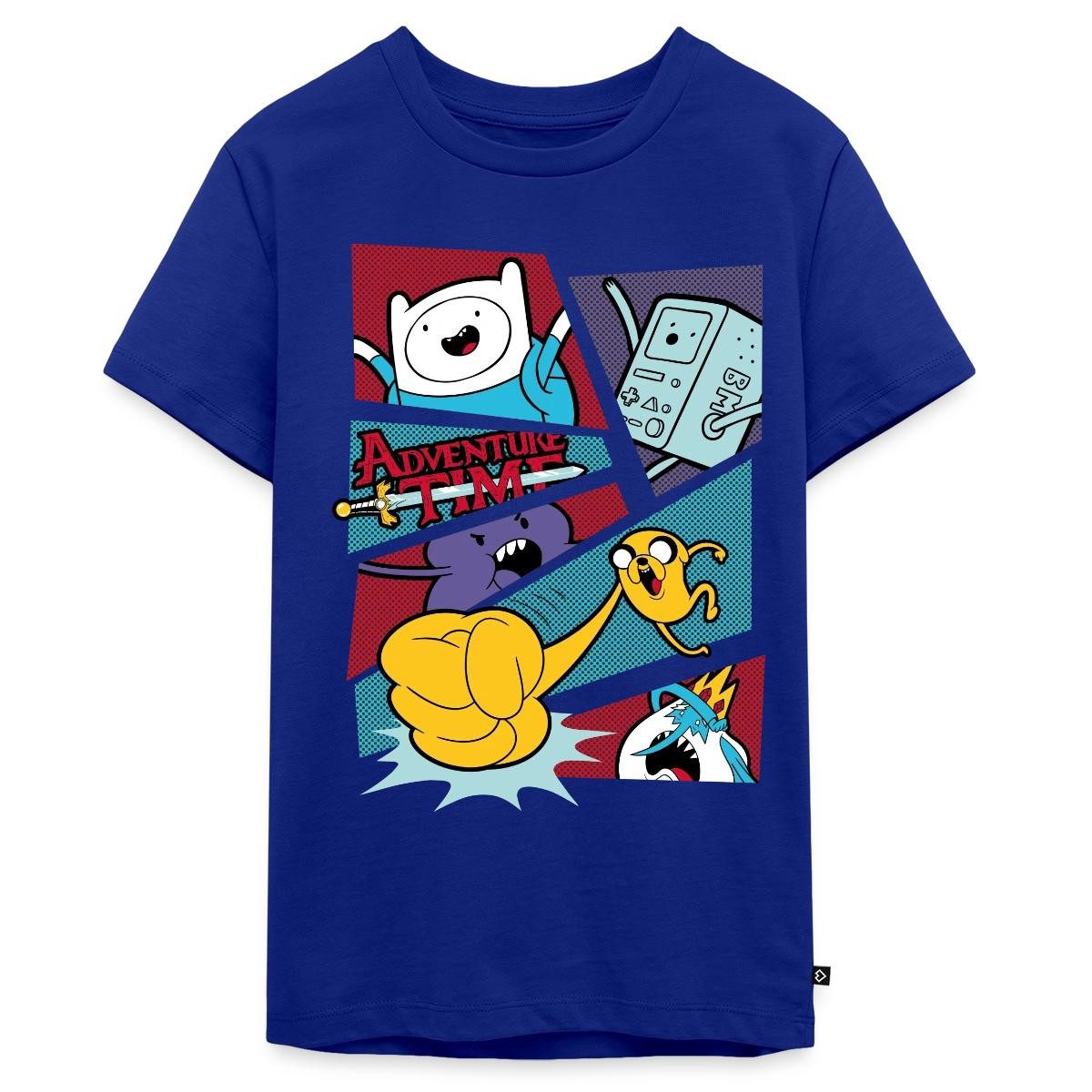 T-Shirt Adventure Time Mit Finn Und Jake Comic Felder Teenager Premium T-Shirt
