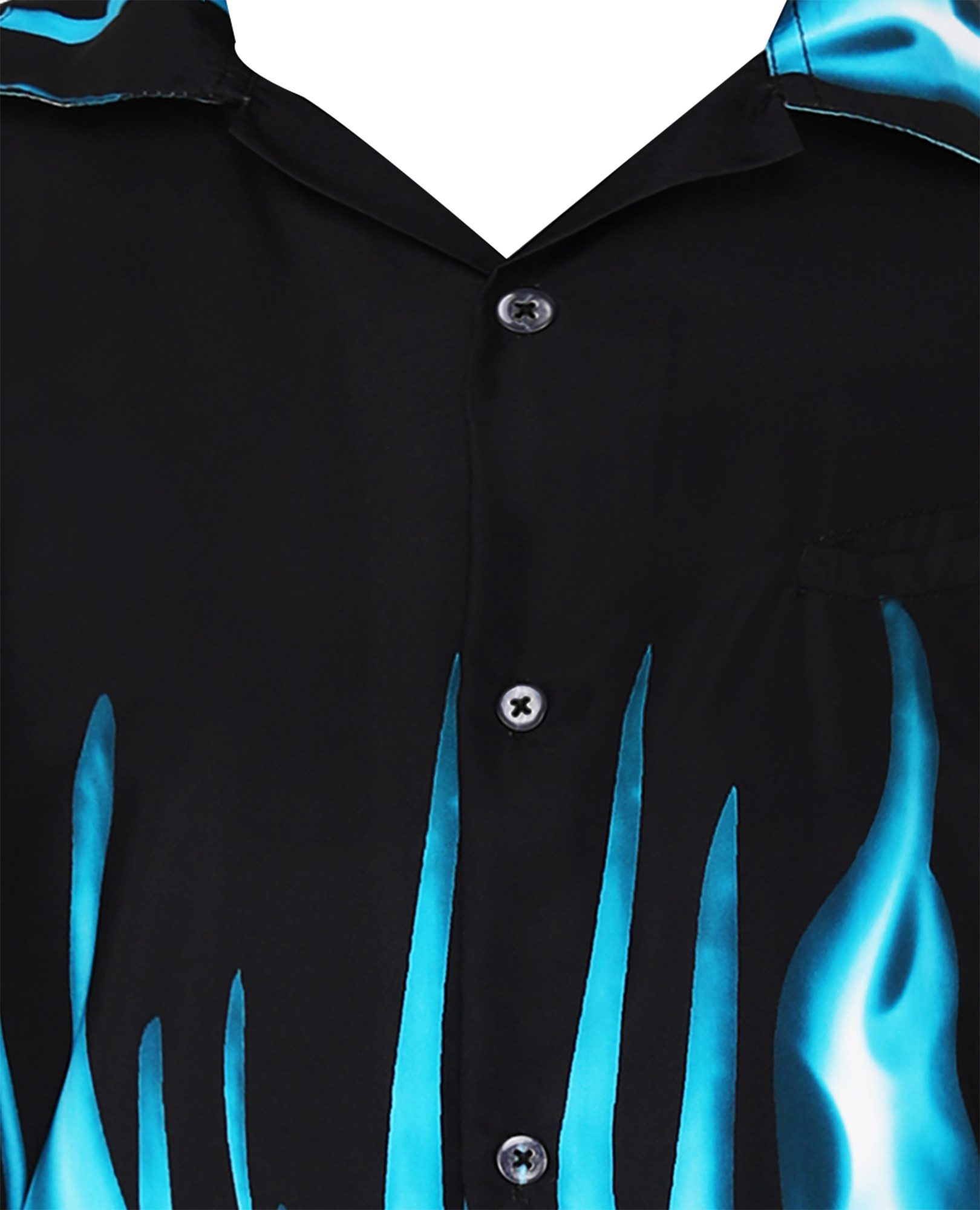 King Kameha Hawaiihemd "Flames" Funky Hawaii-Hemd Herren Kurzarm Front-Tasche Stylish