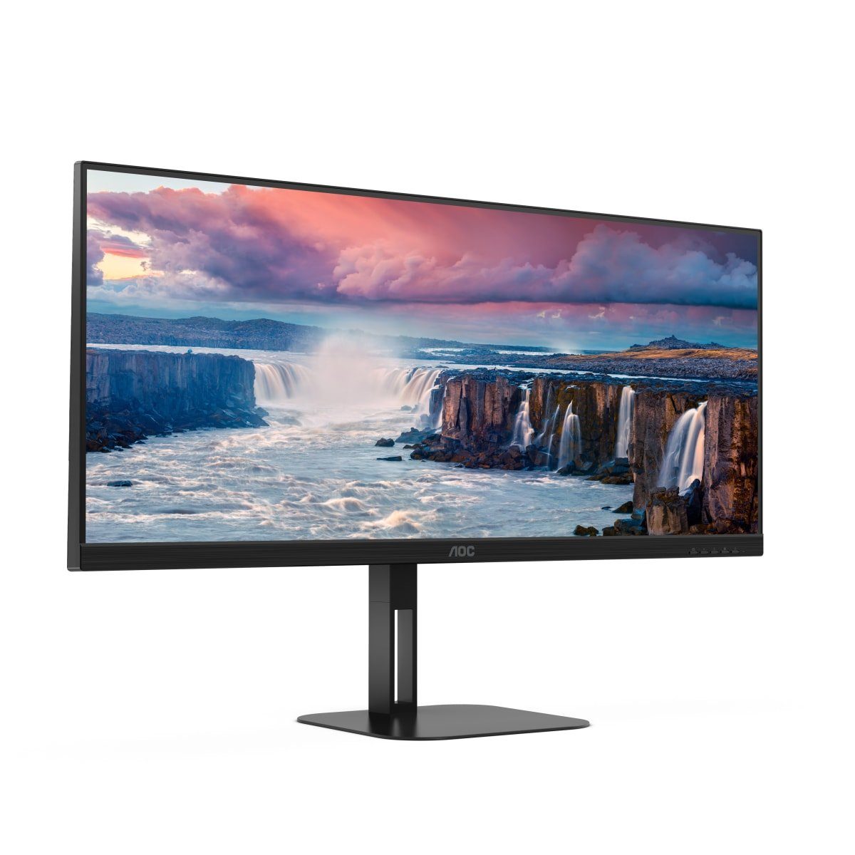 AOC U34V5C/BK Gaming-Monitor (86,3 cm/34 ", 3440 x 1440 px, 1 ms Reaktionszeit, 100 Hz, VA LCD)