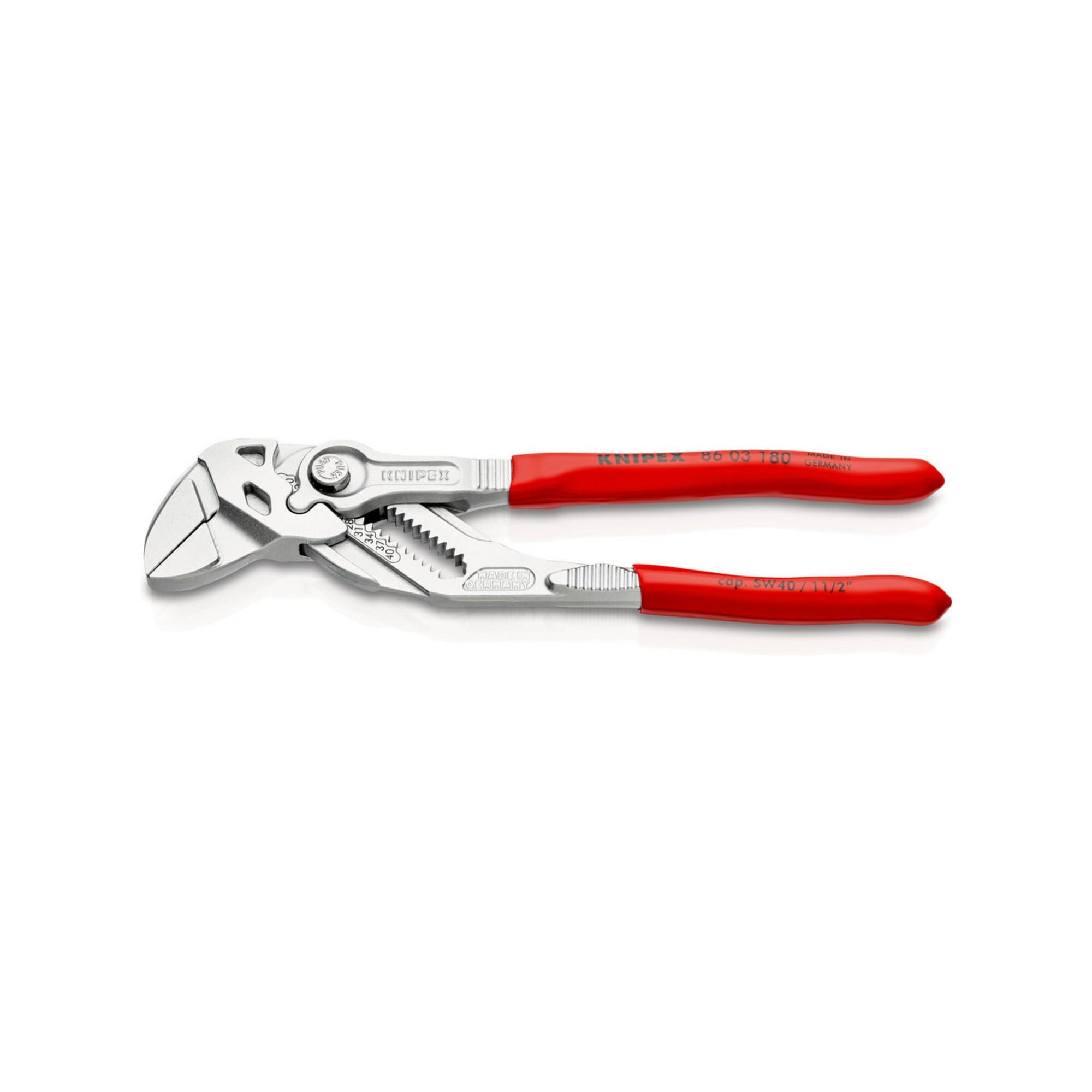 Knipex Wasserpumpenzange KNIPEX 86 03 180 Zangenschlüssel Zange und Schraubenschlüssel in einem