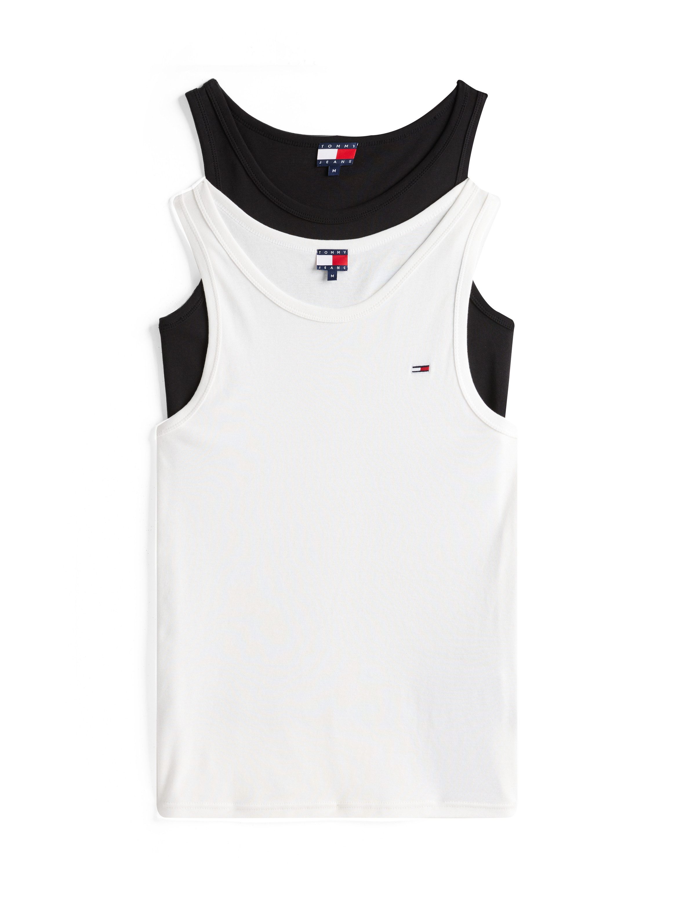 Tommy Jeans Tanktop TJM XSLIM 2PCK RIB TANK EXT (Packung, 2-tlg., 2er) mit gerippter Struktur