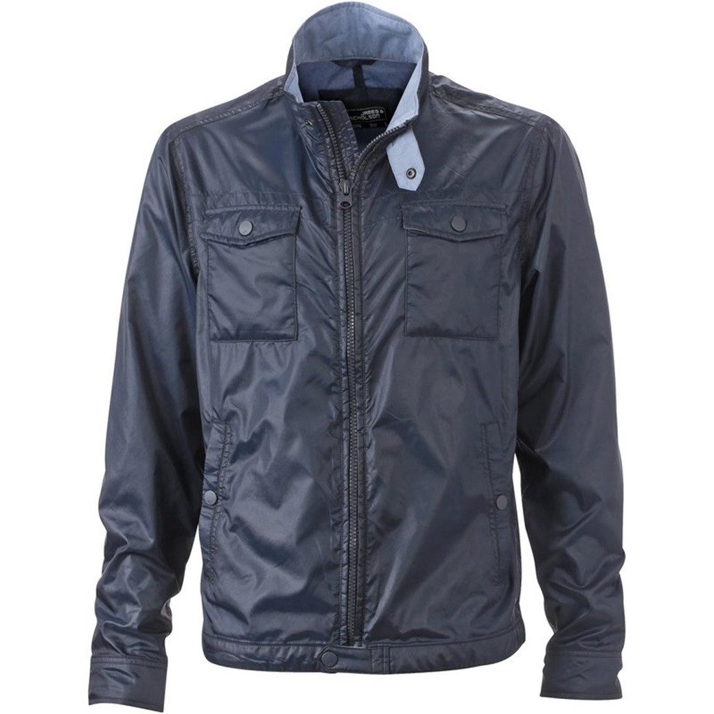 James & Nicholson Allwetterjacke Leichte und vielseitige Herren Reise und Freizeit Jacke JN1096 Wasserabweisend Ungefüttert
