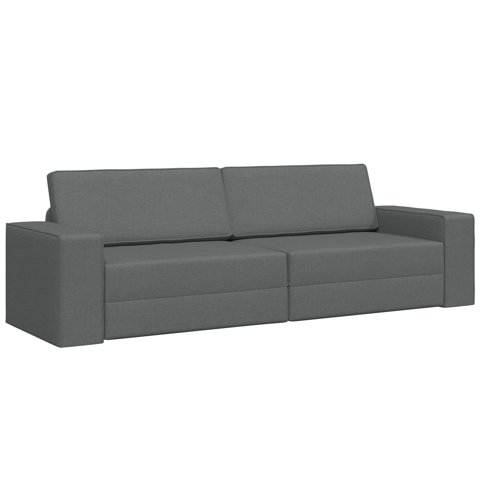 vidaXL Sofa Boden-Sofa-Bett 2-in-1 Dunkelgrau 245x150x60.5 günstig online kaufen