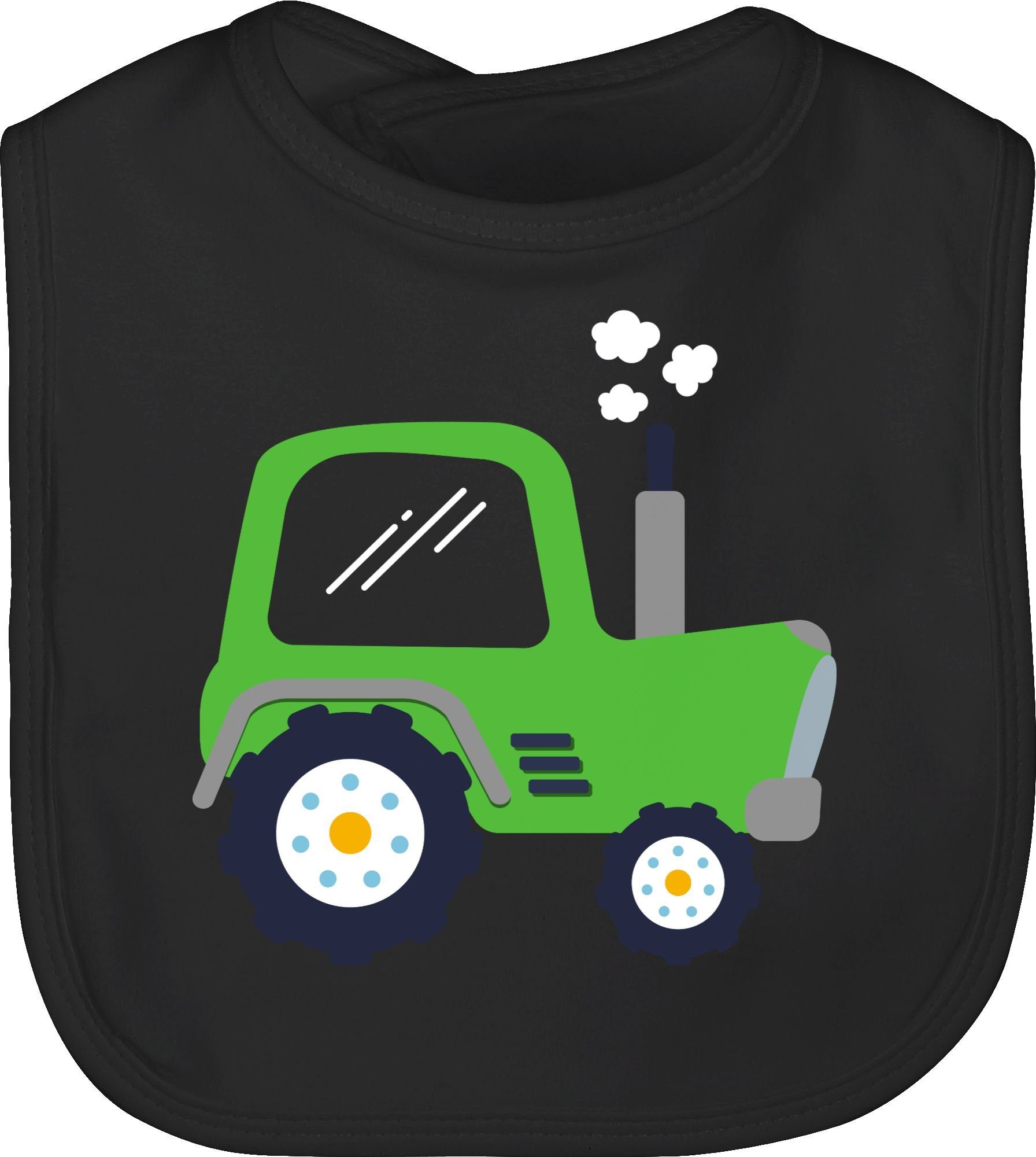 Shirtracer Lätzchen Kinder Traktor Grün - Baby Bagger Traktor und Co. - Baby Lätzchen Baumwolle, lätzchen baby 2 Schwarz