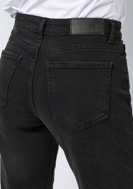 Noisy may Straight-Jeans NMMONI HW STRAIGHT ANK BLACK JEANS NOOS mit offenem Saum