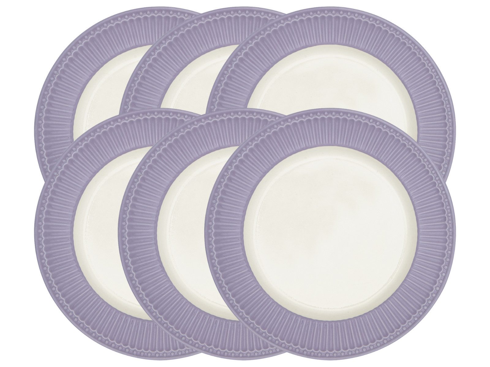 Greengate Тарелки-Set Alice Тарелка обеденная lavender 26,5 cm Set6, Steinzeug