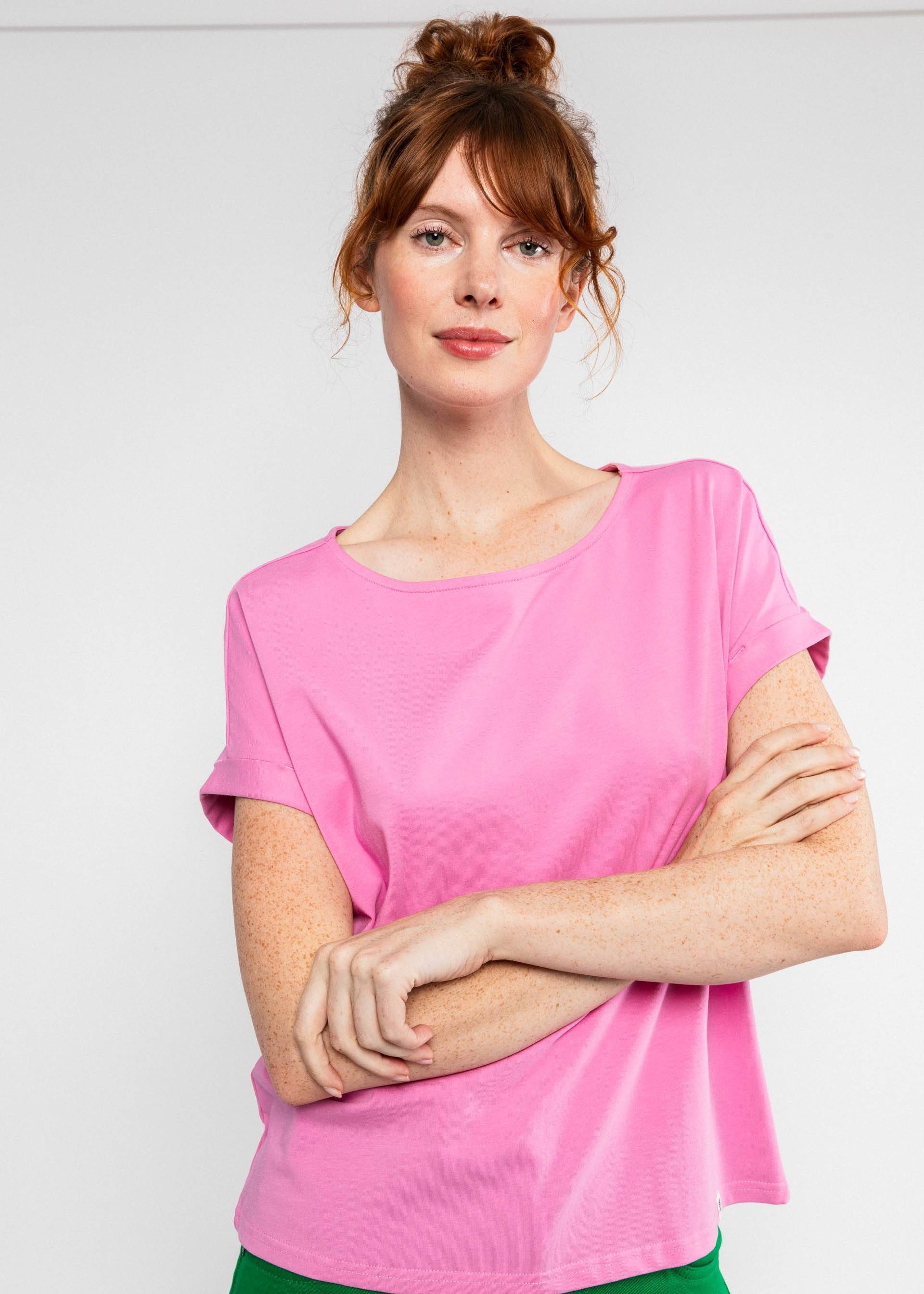 Blutsgeschwister T-Shirt - Damen T-Shirt rosa - Bio-Baumwolle - U-Boot-Ausschnitt - lockeres K