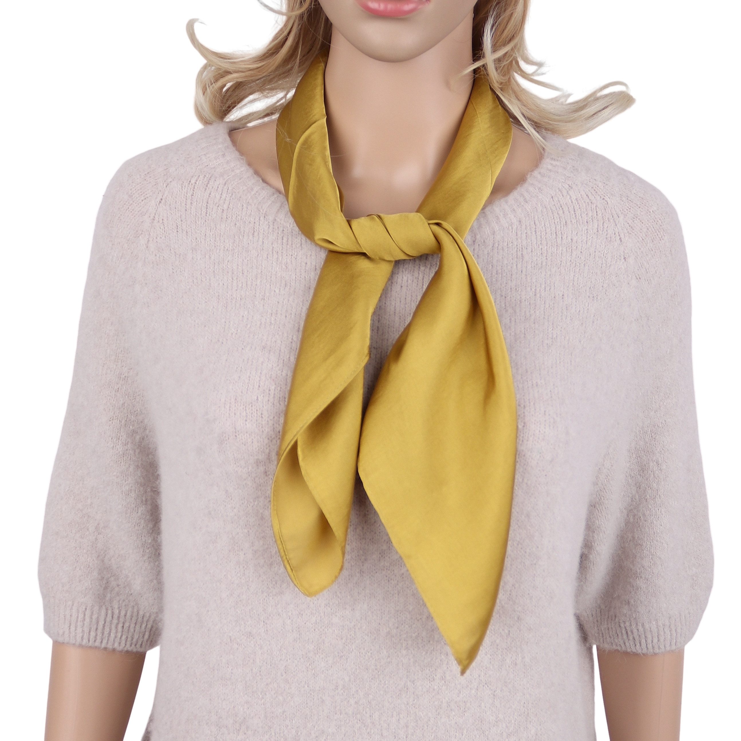 MIRROSI Nickituch Vierecktuch ca. 70x70cm Unifarbe, Damen Halstuch ideal für Frühling, Sommer oder Herbst