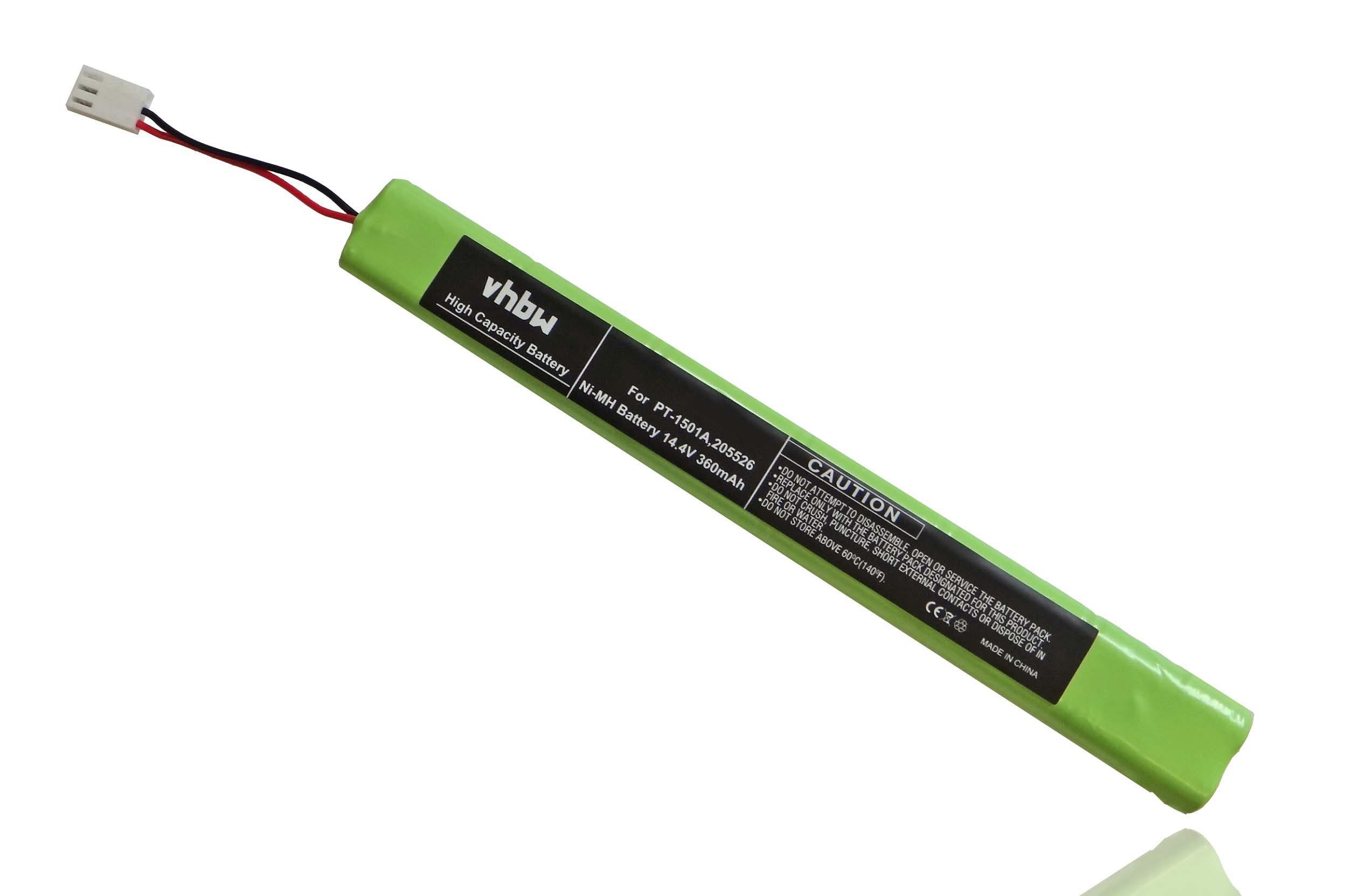 vhbw Akku passend für Kompatibel mit Brother Pocketjet PJ-622, PJ-623, PJ-662 Drucker & Kopierer Etikettendrucker (360mAh, 14,4V, NiMH) 360 mAh