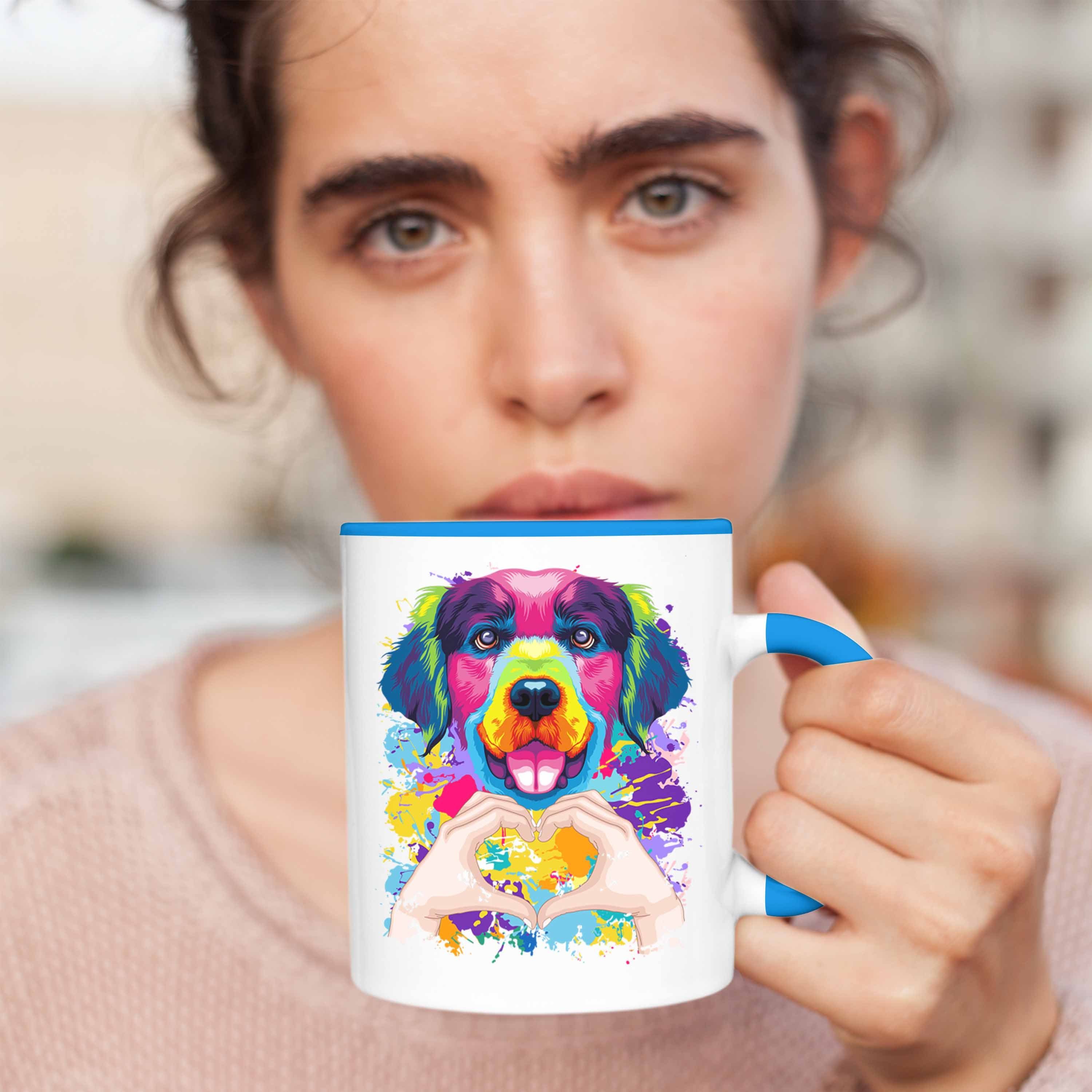 Geschenk Tasse Blau Besitzer Farbe Love Tasse Lustiger Retriever Golden Ge Spruch Trendation