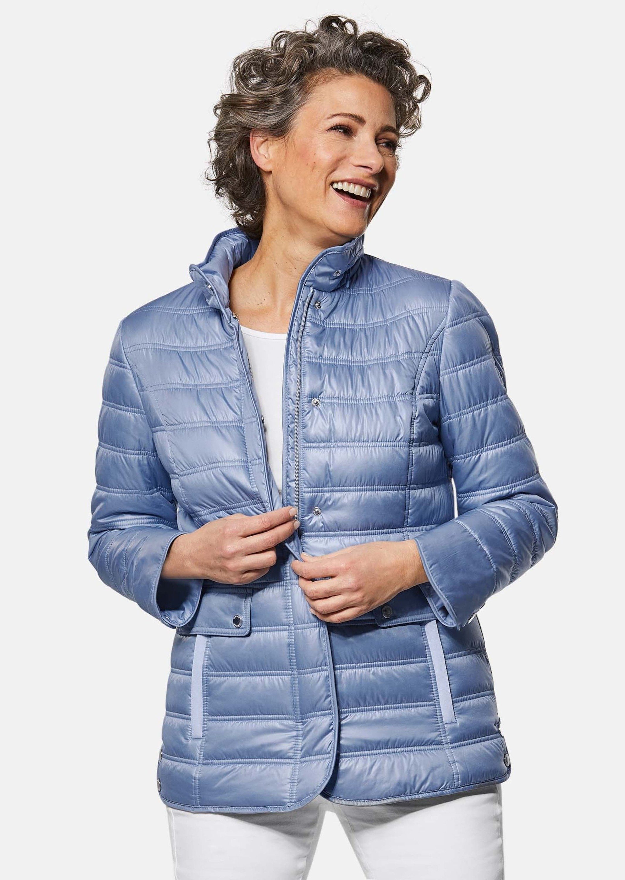 GOLDNER Steppjacke Leichte Steppjacke mit vielen Details himmelblau