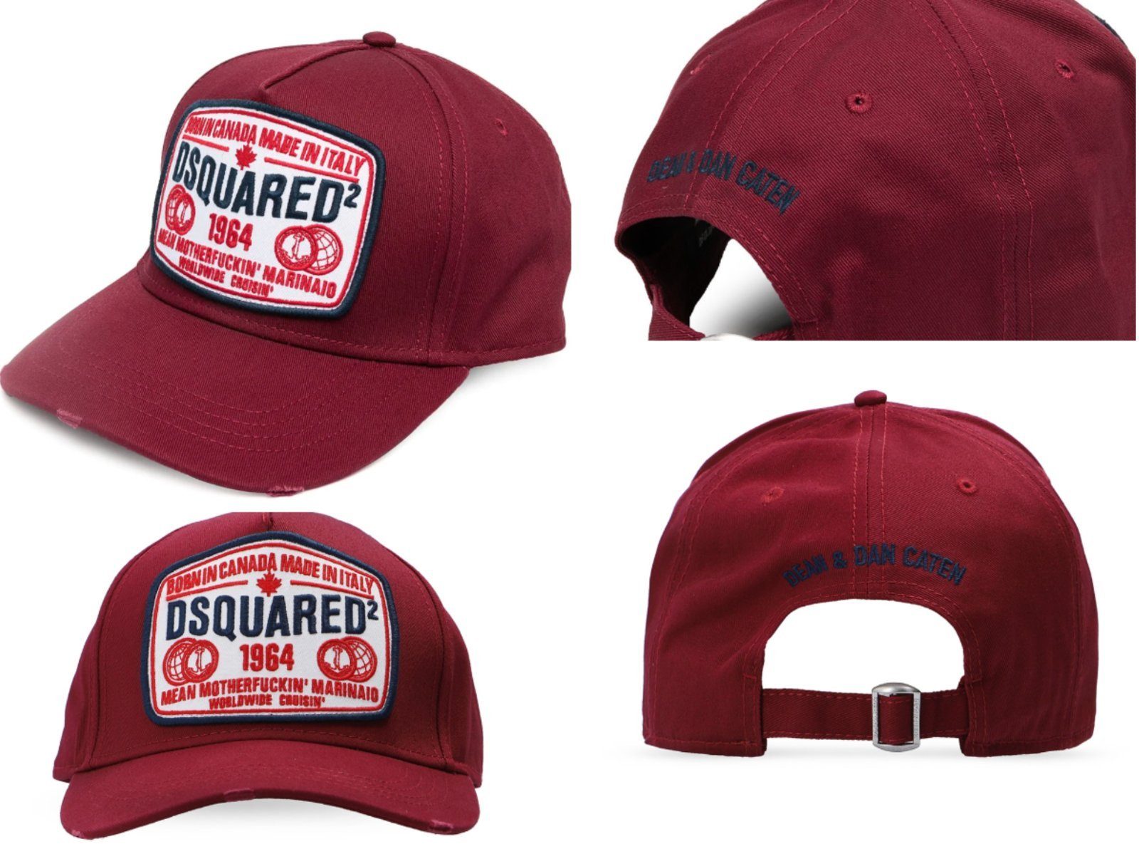 Dsquared2 DS-BCM0366--05C00001-4066-Bordeau Baseball Cap