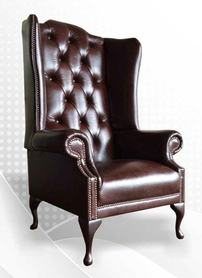 Ohrensessel Neuer Ledersessel im Chesterfield-Fernsehdesign mit Polstern