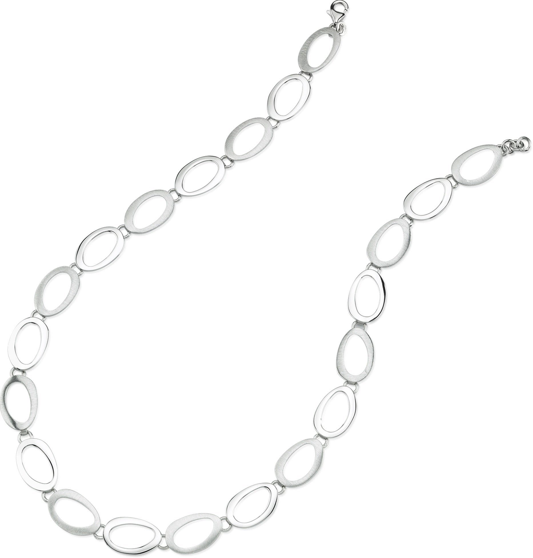 Balia Collier Balia Damen Collier Halskette matt-glanz (Collier), Damen Colliers, Halsketten Oval 925 Sterling Silber, Farbe: silber