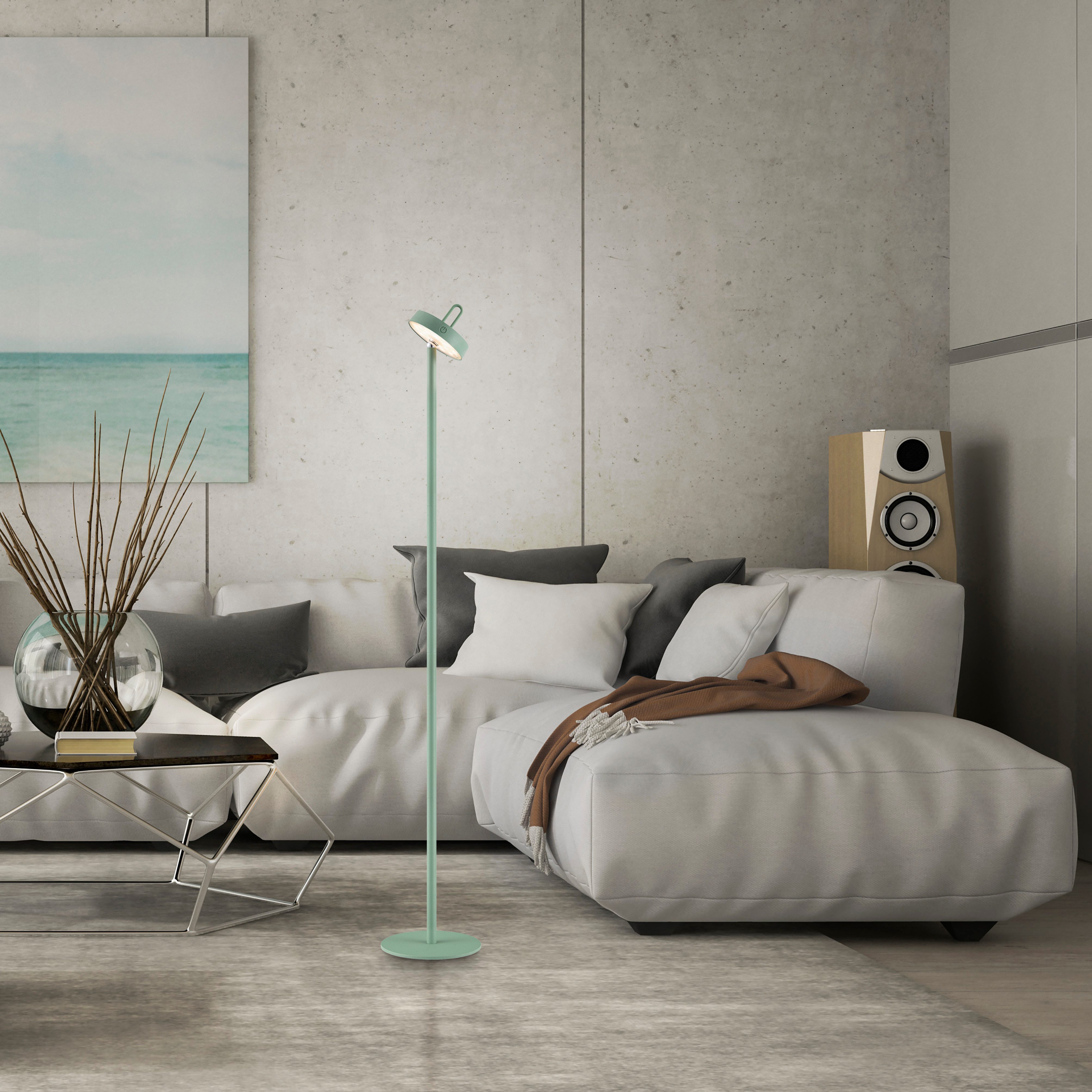 JUST LIGHT Stehlampe AMAG, Dimmfunktion, LED fest integriert, Warmweiß, Akk günstig online kaufen