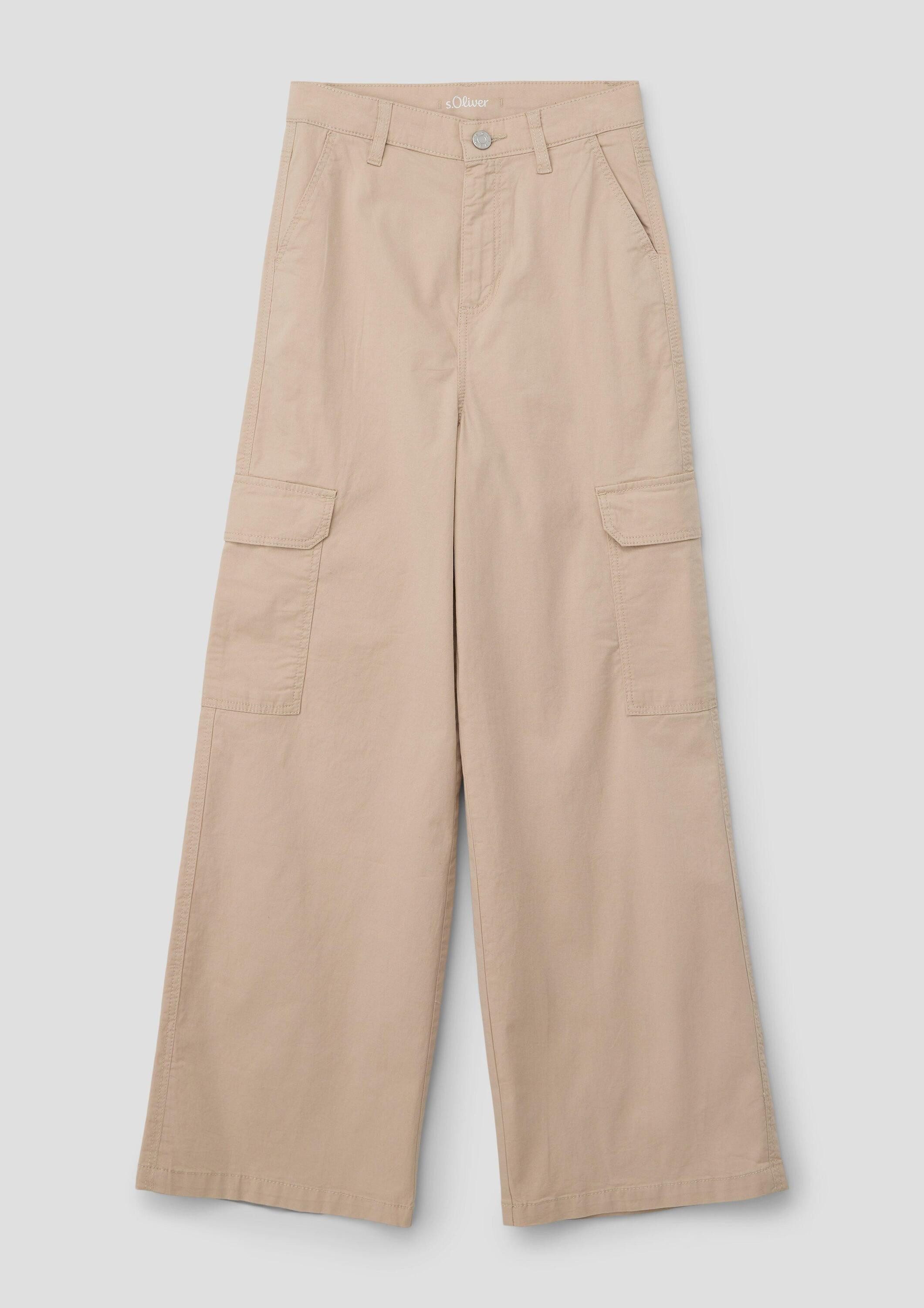 s.Oliver Chinos Hose Loose: Wide-Leg-Pants im Cargo-Stil
