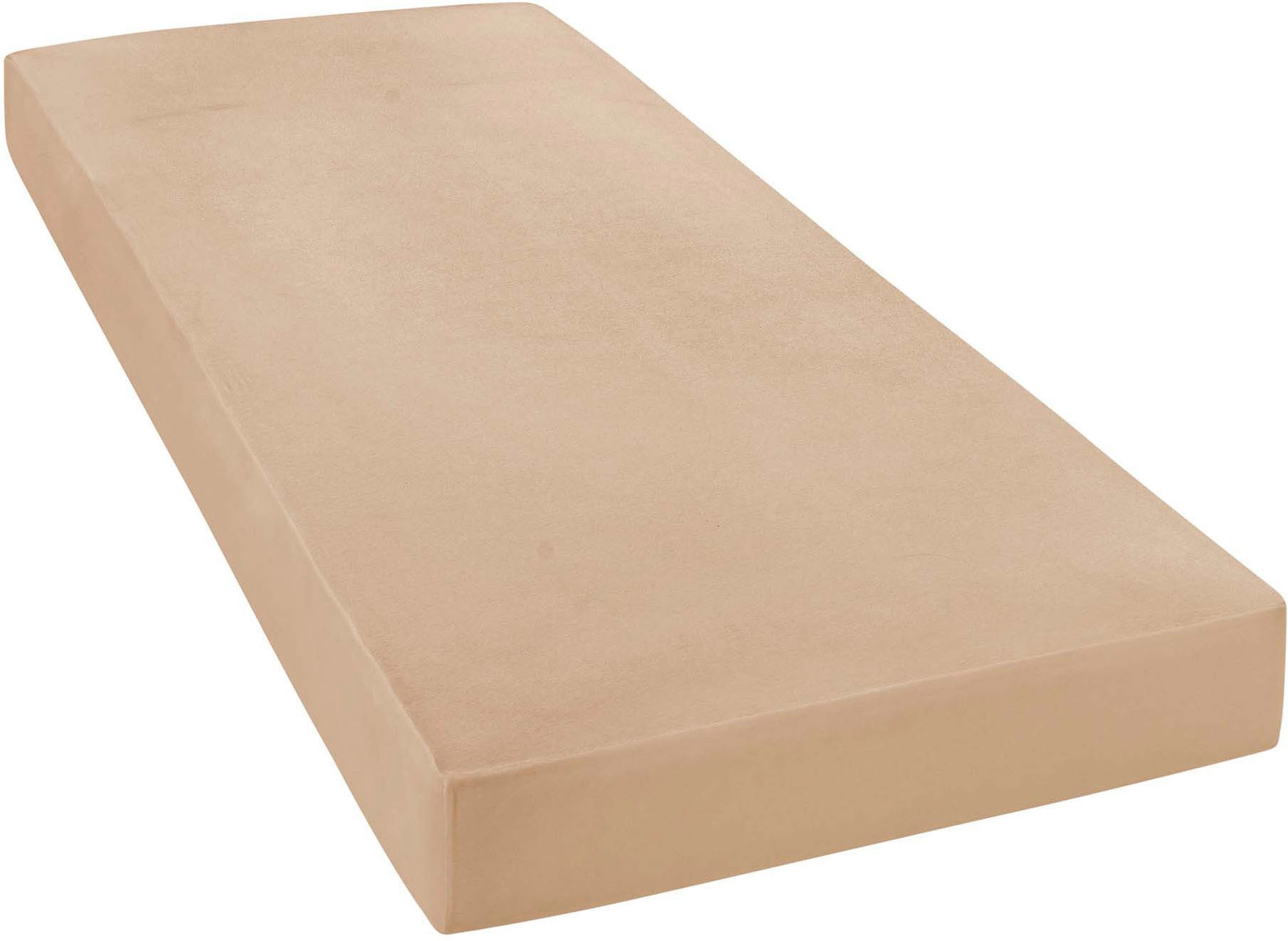 Janine Spannbettlaken ELASTIC 5002 Jersey Bettlaken mit Elasthan, 190 g/m², Jersey-Elasthan, Gummizug: rundum, (1 Stück), für Matratzen bis 35 cm Höhe, 95% Baumwolle, hochwertig, langlebig